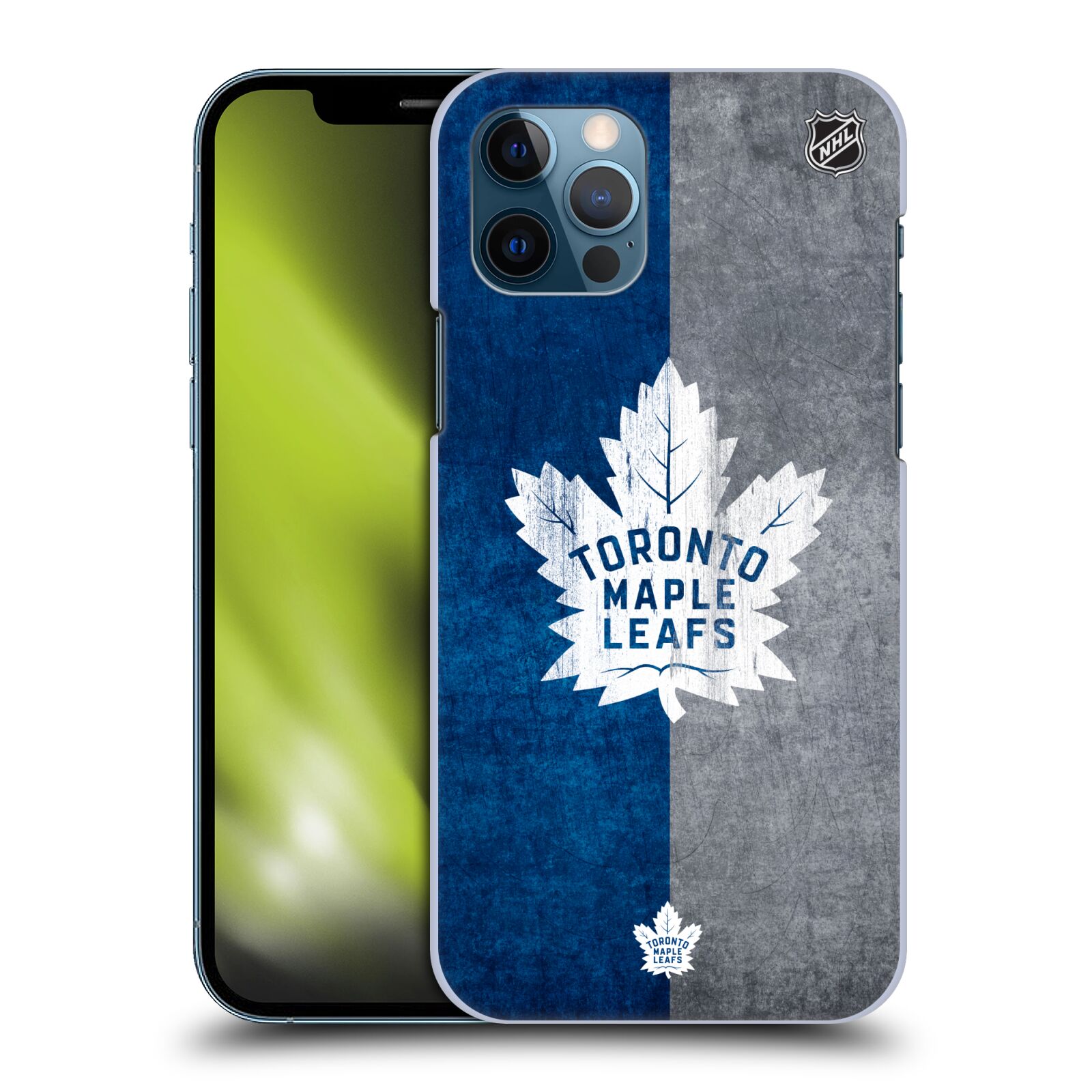 Pouzdro na mobil Apple Iphone 12 / 12 PRO - HEAD CASE - Hokej NHL - Toronto Maple Leafs - Znak pruhy