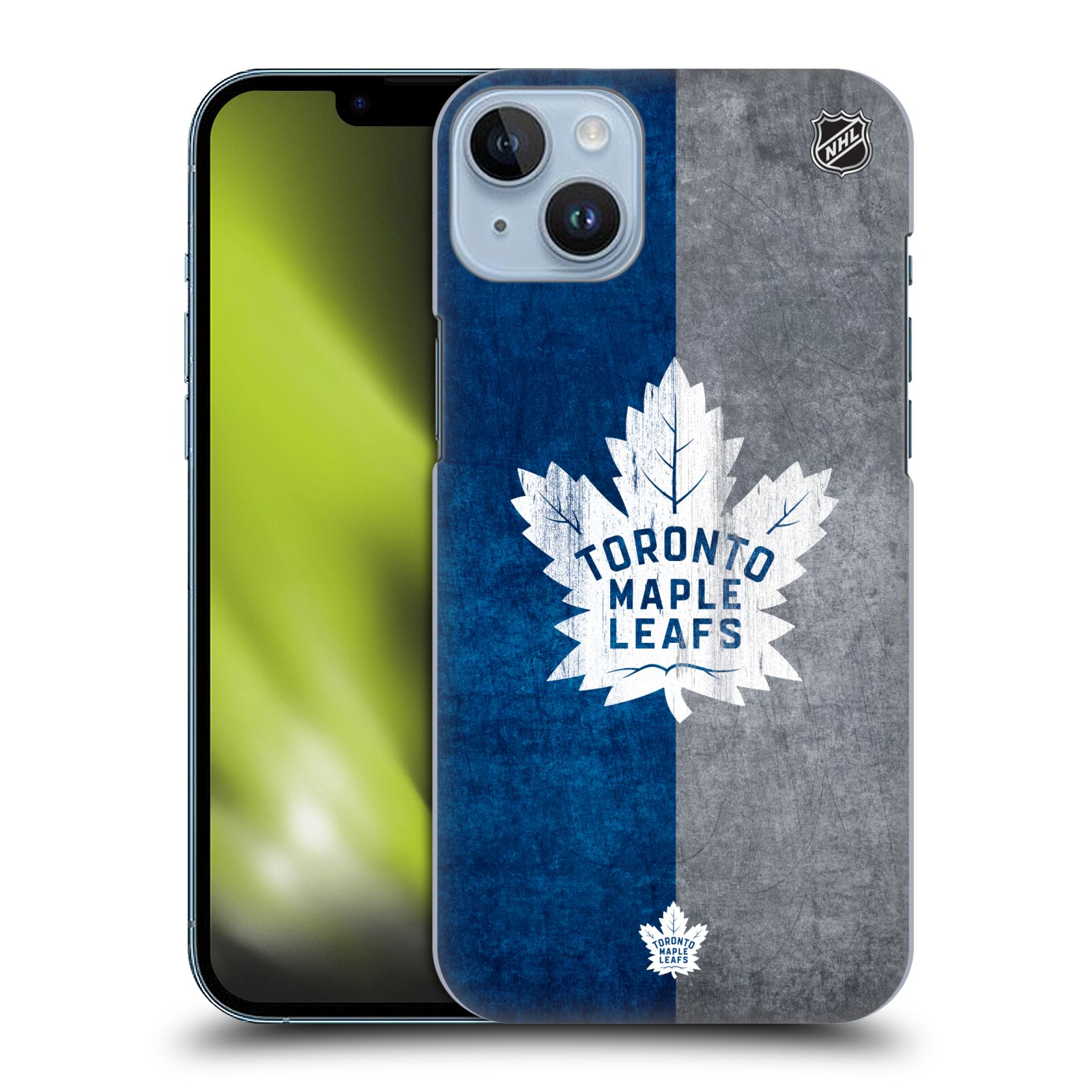 Pouzdro na mobil Apple Iphone 14 PLUS - HEAD CASE - Hokej NHL - Toronto Maple Leafs - Znak pruhy