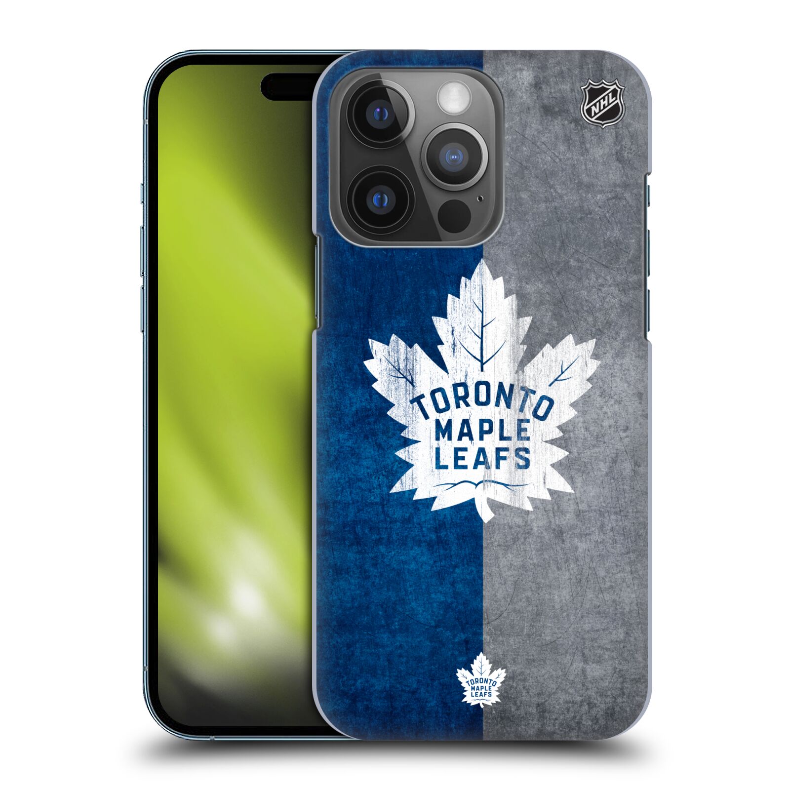 Pouzdro na mobil Apple Iphone 14 PRO - HEAD CASE - Hokej NHL - Toronto Maple Leafs - Znak pruhy