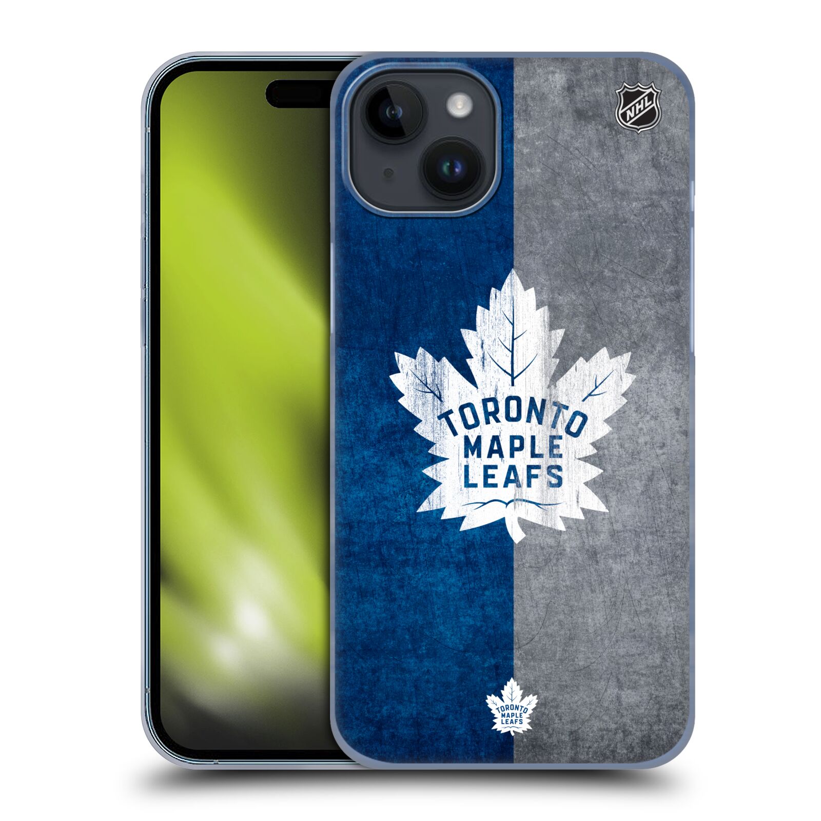 Plastový obal HEAD CASE na mobil Apple Iphone 15 PLUS  Hokej NHL - Toronto Maple Leafs - Znak pruhy