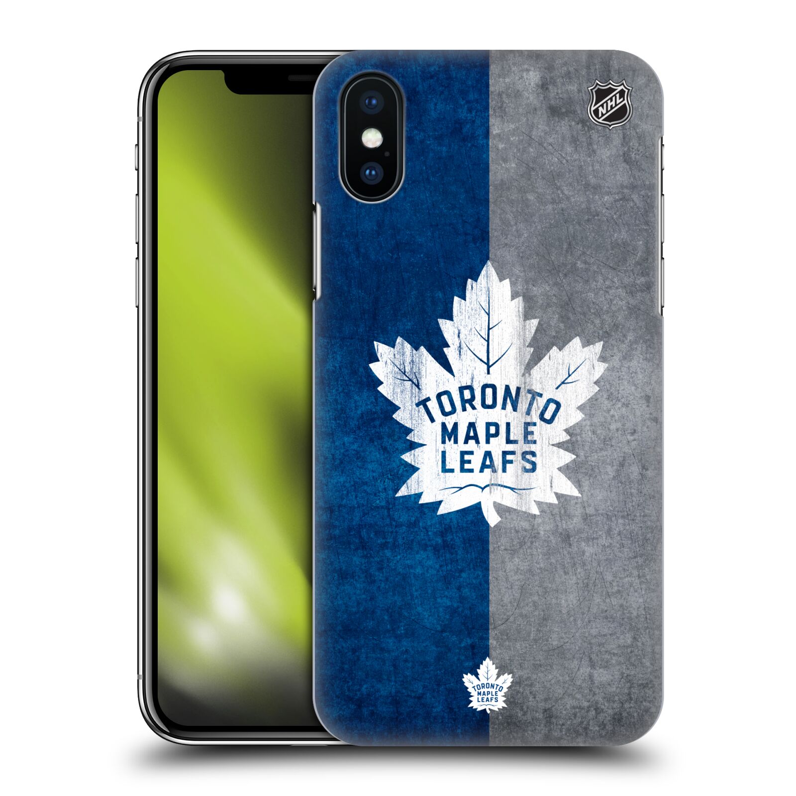 Pouzdro na mobil Apple Iphone X/XS - HEAD CASE - Hokej NHL - Toronto Maple Leafs - Znak pruhy