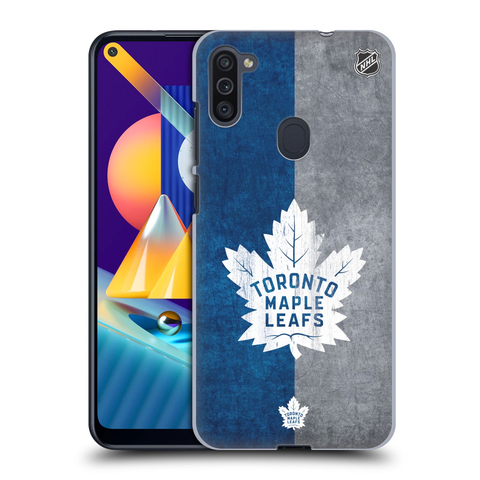 Pouzdro na mobil Samsung Galaxy M11 - HEAD CASE - Hokej NHL - Toronto Maple Leafs - Znak pruhy