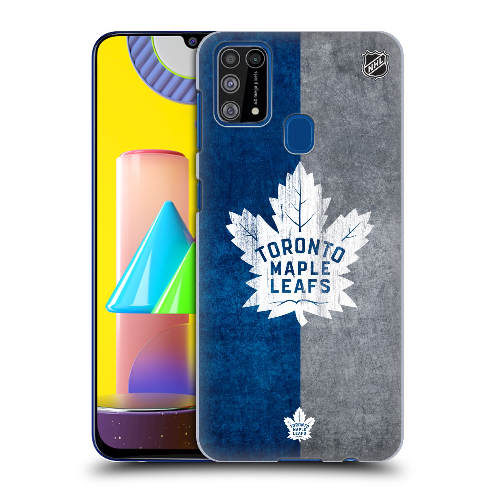 Pouzdro na mobil Samsung Galaxy M31 - HEAD CASE - Hokej NHL - Toronto Maple Leafs - Znak pruhy