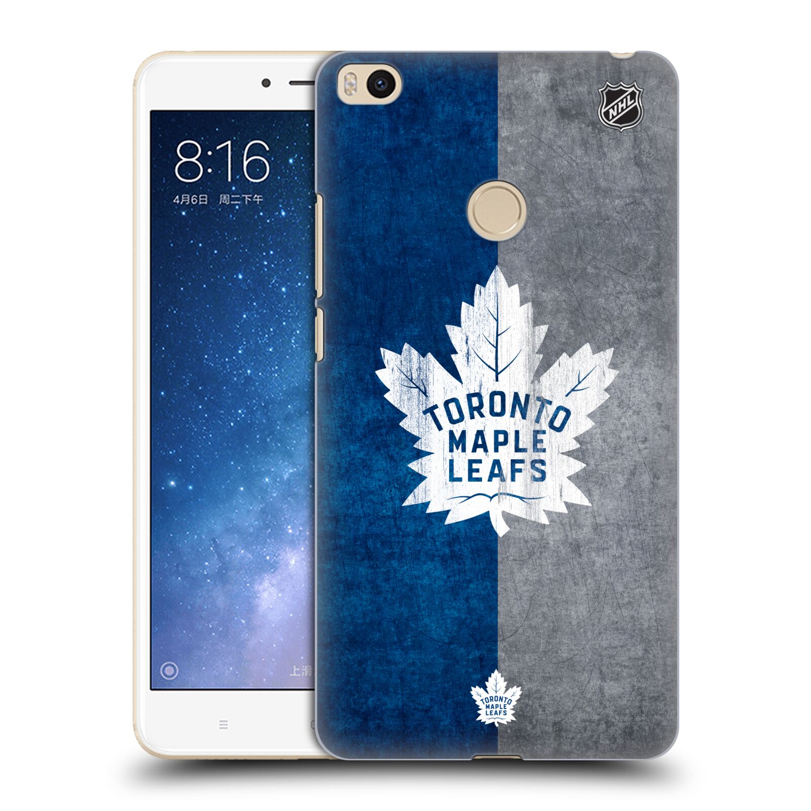 Pouzdro na mobil Xiaomi Mi Max 2 - HEAD CASE - Hokej NHL - Toronto Maple Leafs - Znak pruhy