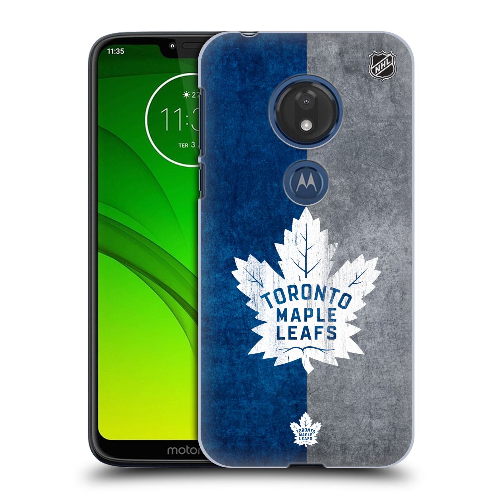 Pouzdro na mobil Motorola Moto G7 Play - HEAD CASE - Hokej NHL - Toronto Maple Leafs - Znak pruhy