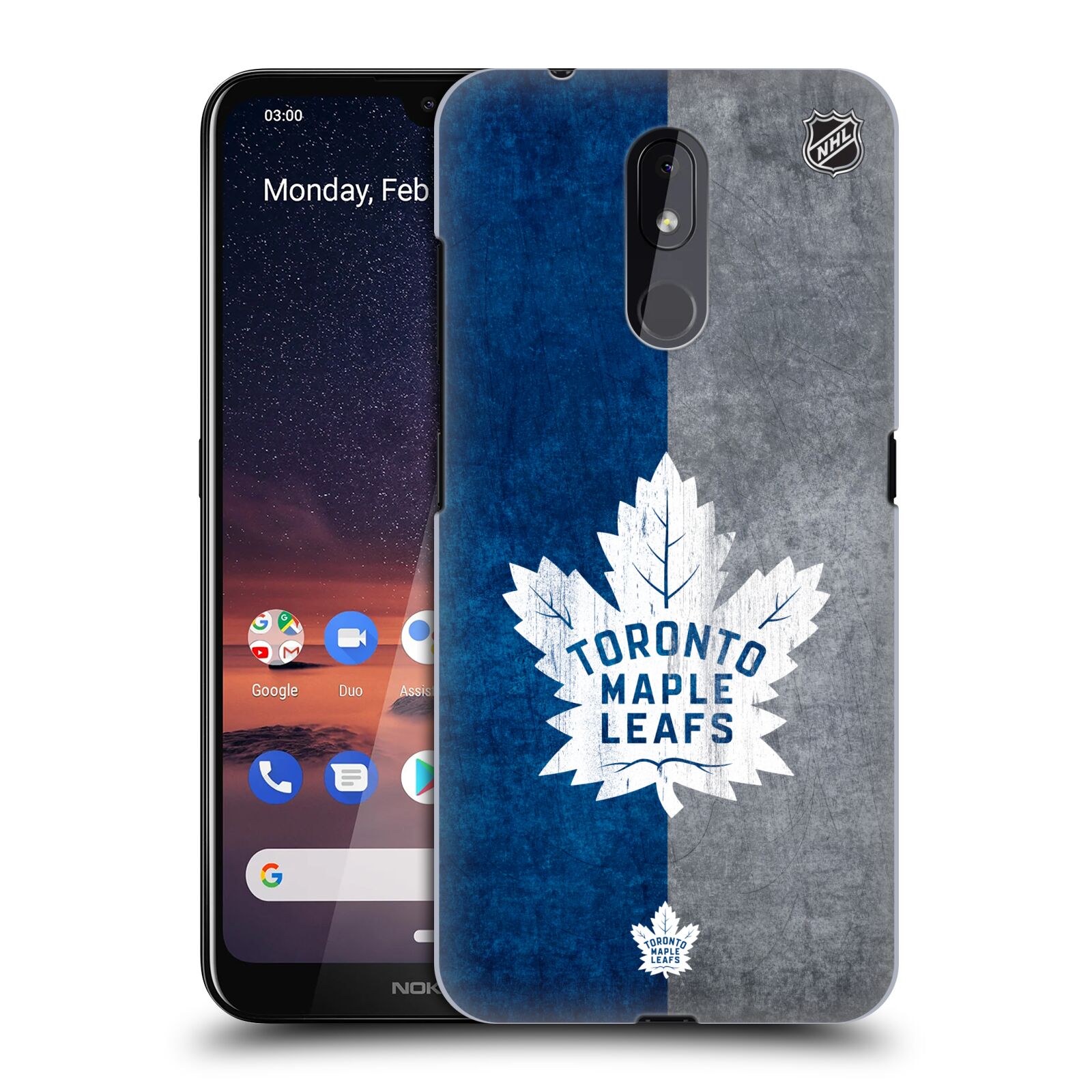 Pouzdro na mobil Nokia 3.2 - HEAD CASE - Hokej NHL - Toronto Maple Leafs - Znak pruhy
