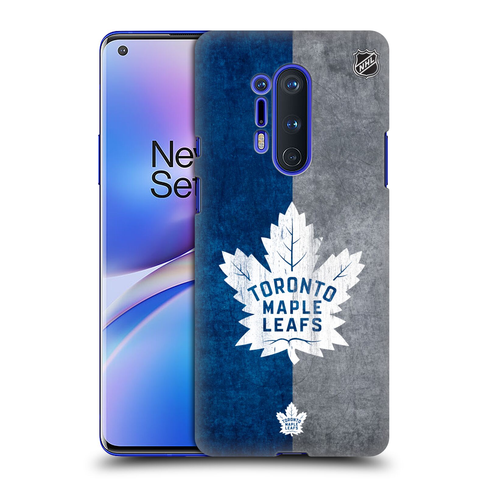 Pouzdro na mobil OnePlus 8 PRO 5G - HEAD CASE - Hokej NHL - Toronto Maple Leafs - Znak pruhy
