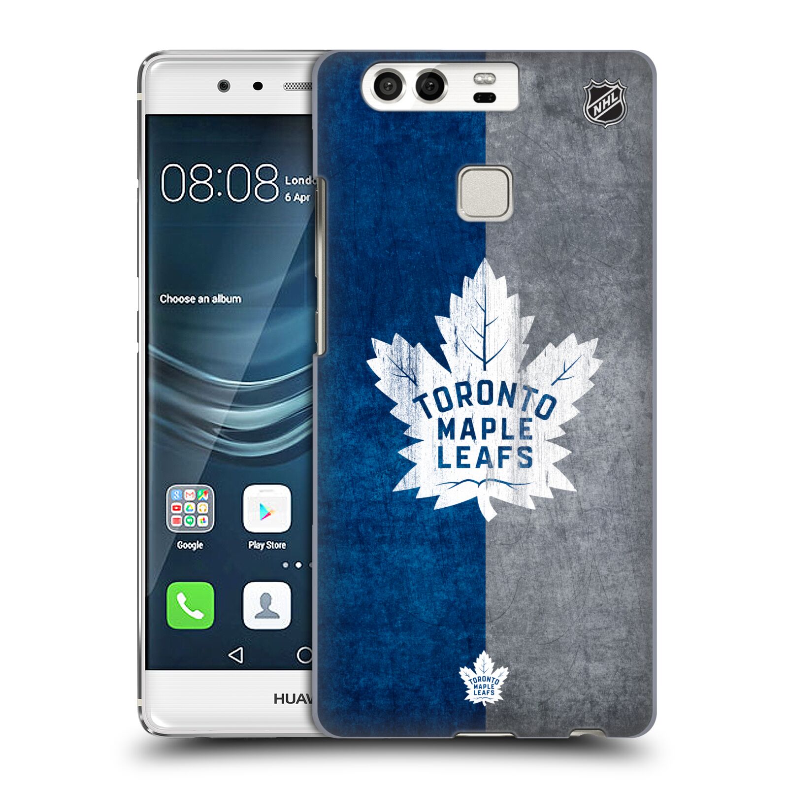 Pouzdro na mobil Huawei P9 / P9 DUAL SIM - HEAD CASE - Hokej NHL - Toronto Maple Leafs - Znak pruhy
