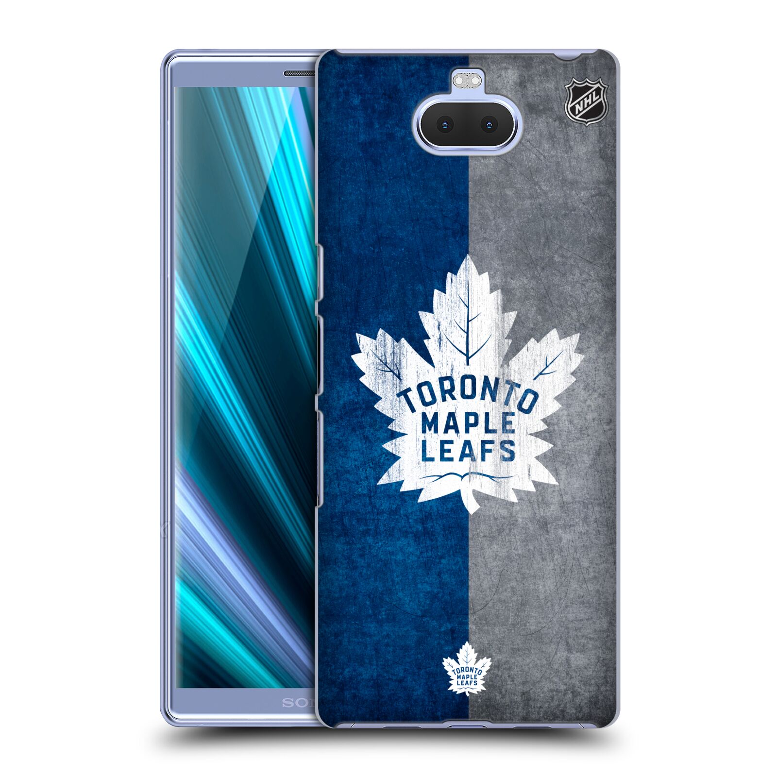 Pouzdro na mobil Sony Xperia 10 Plus - HEAD CASE - Hokej NHL - Toronto Maple Leafs - Znak pruhy