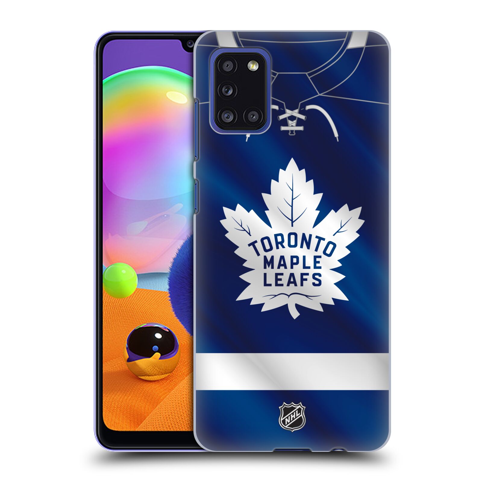 Pouzdro na mobil Samsung Galaxy A31 - HEAD CASE - Hokej NHL - Toronto Maple Leafs - Znak na dresu