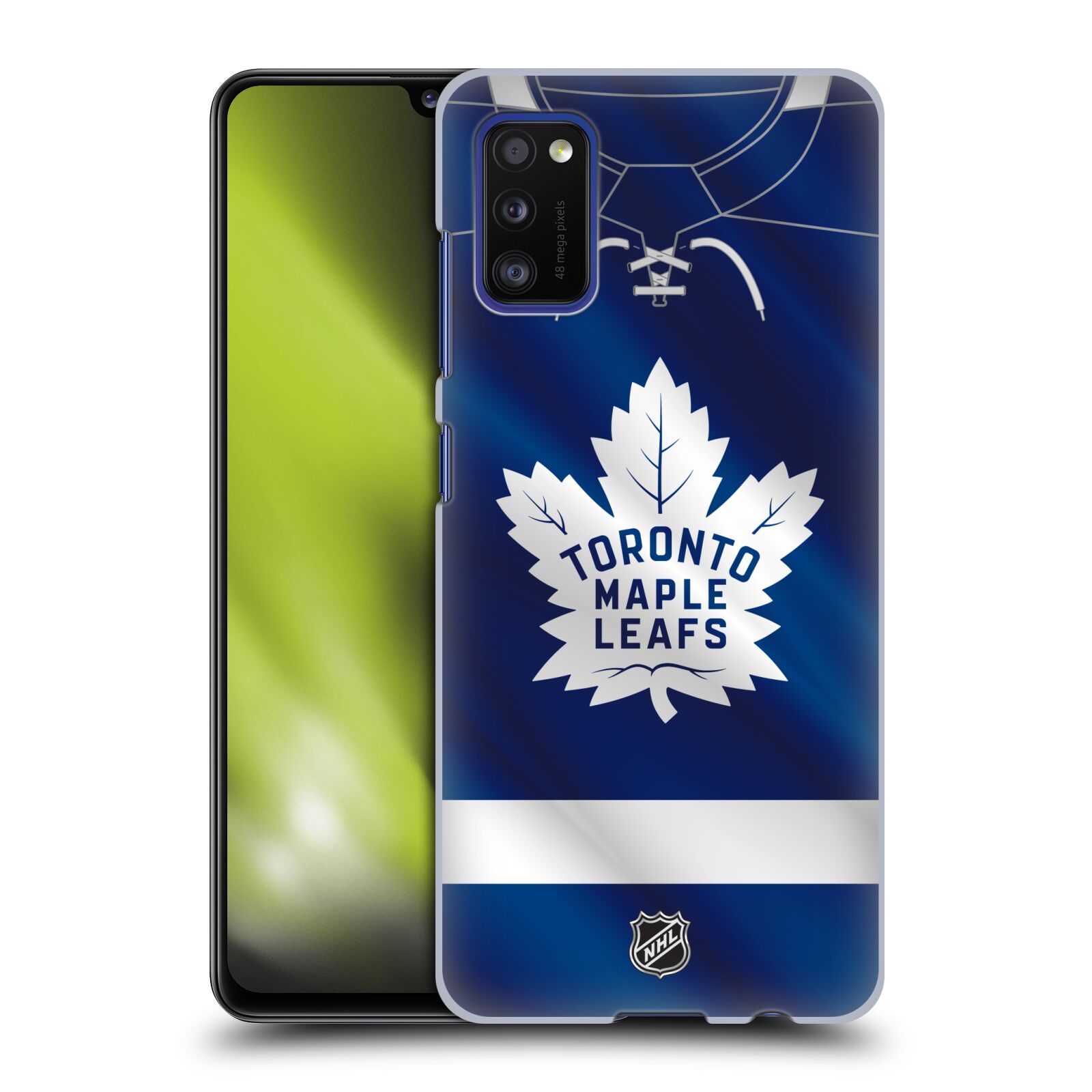 Pouzdro na mobil Samsung Galaxy A41 - HEAD CASE - Hokej NHL - Toronto Maple Leafs - Znak na dresu