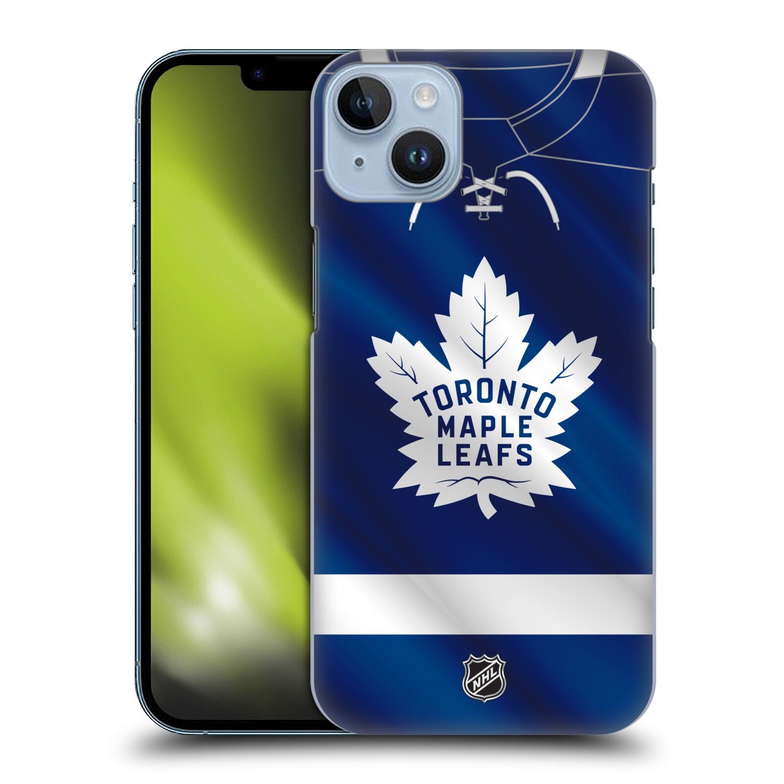 Pouzdro na mobil Apple Iphone 14 PLUS - HEAD CASE - Hokej NHL - Toronto Maple Leafs - Znak na dresu