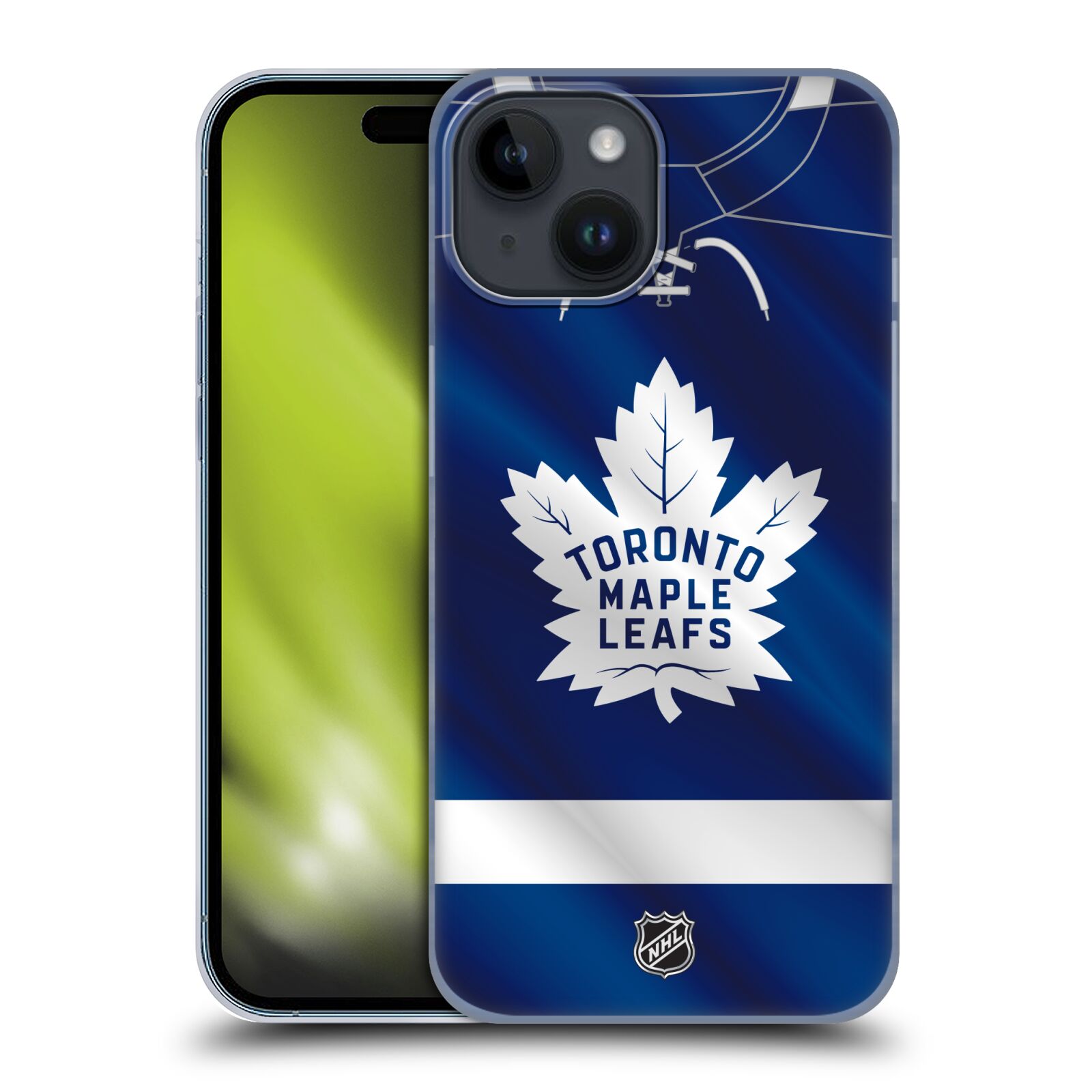 Plastový obal HEAD CASE na mobil Apple Iphone 15  Hokej NHL - Toronto Maple Leafs - Znak na dresu
