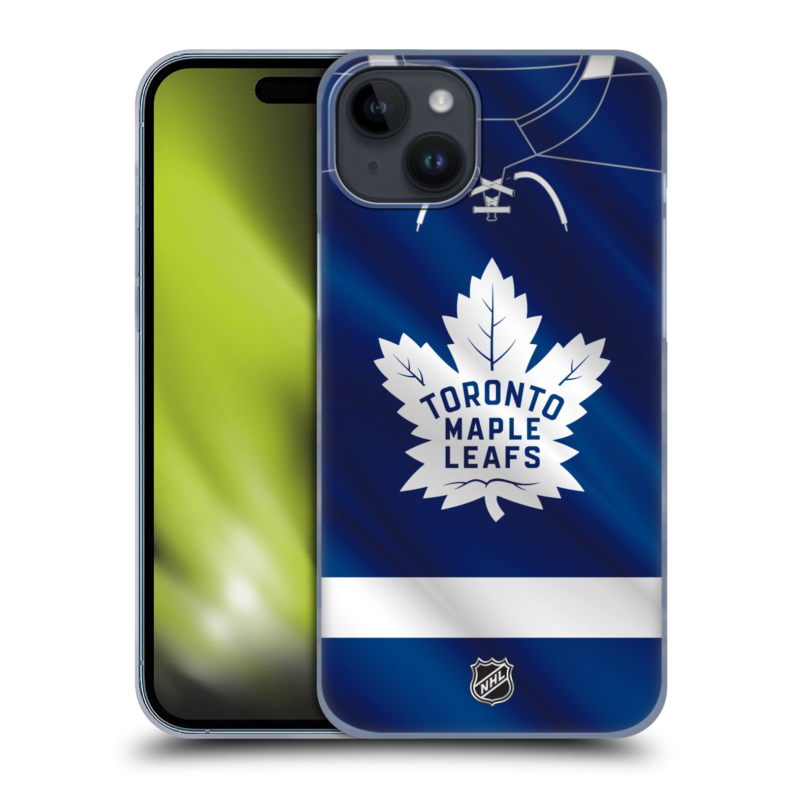 Plastový obal HEAD CASE na mobil Apple Iphone 15 PLUS  Hokej NHL - Toronto Maple Leafs - Znak na dresu