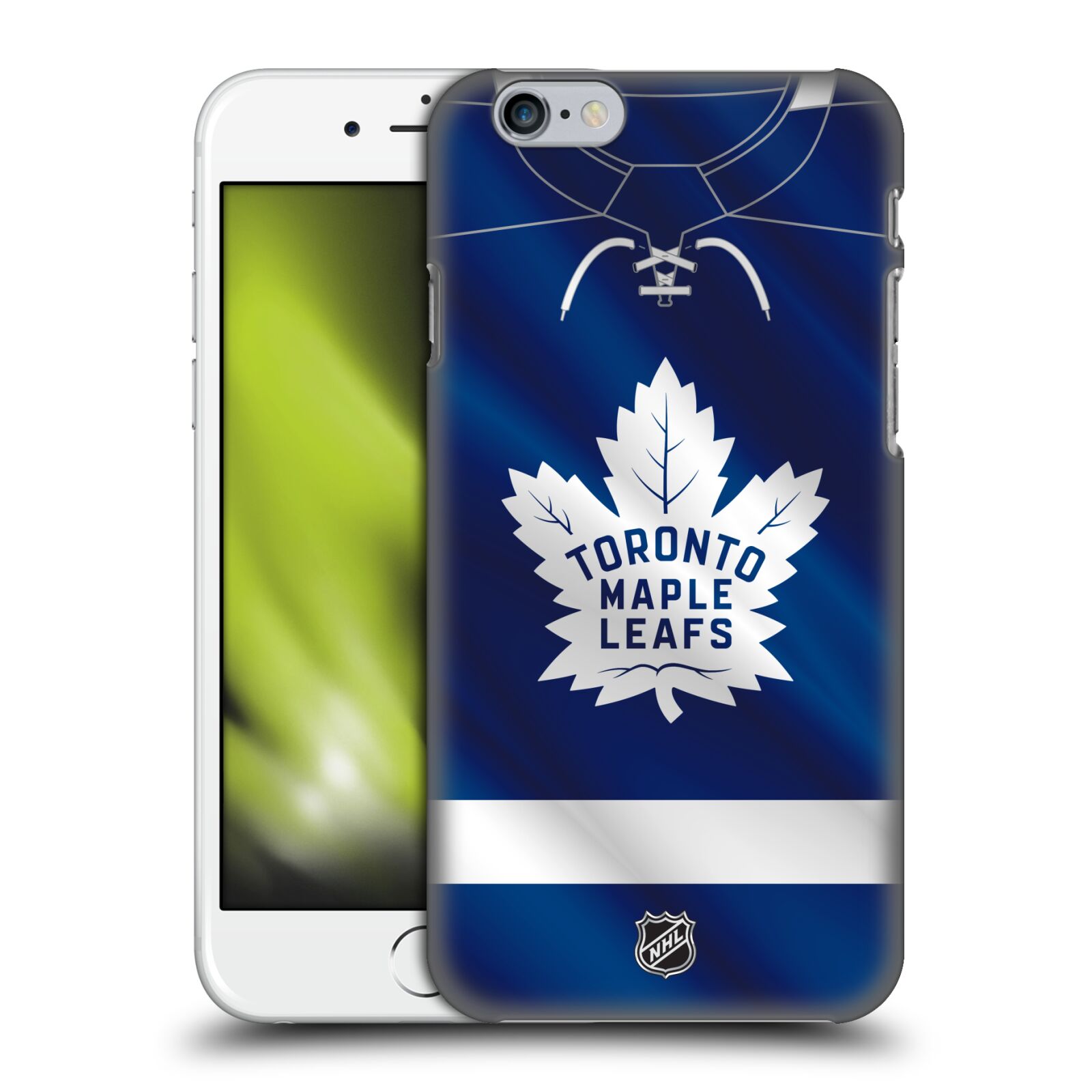 Pouzdro na mobil Apple Iphone 6/6S - HEAD CASE - Hokej NHL - Toronto Maple Leafs - Znak na dresu