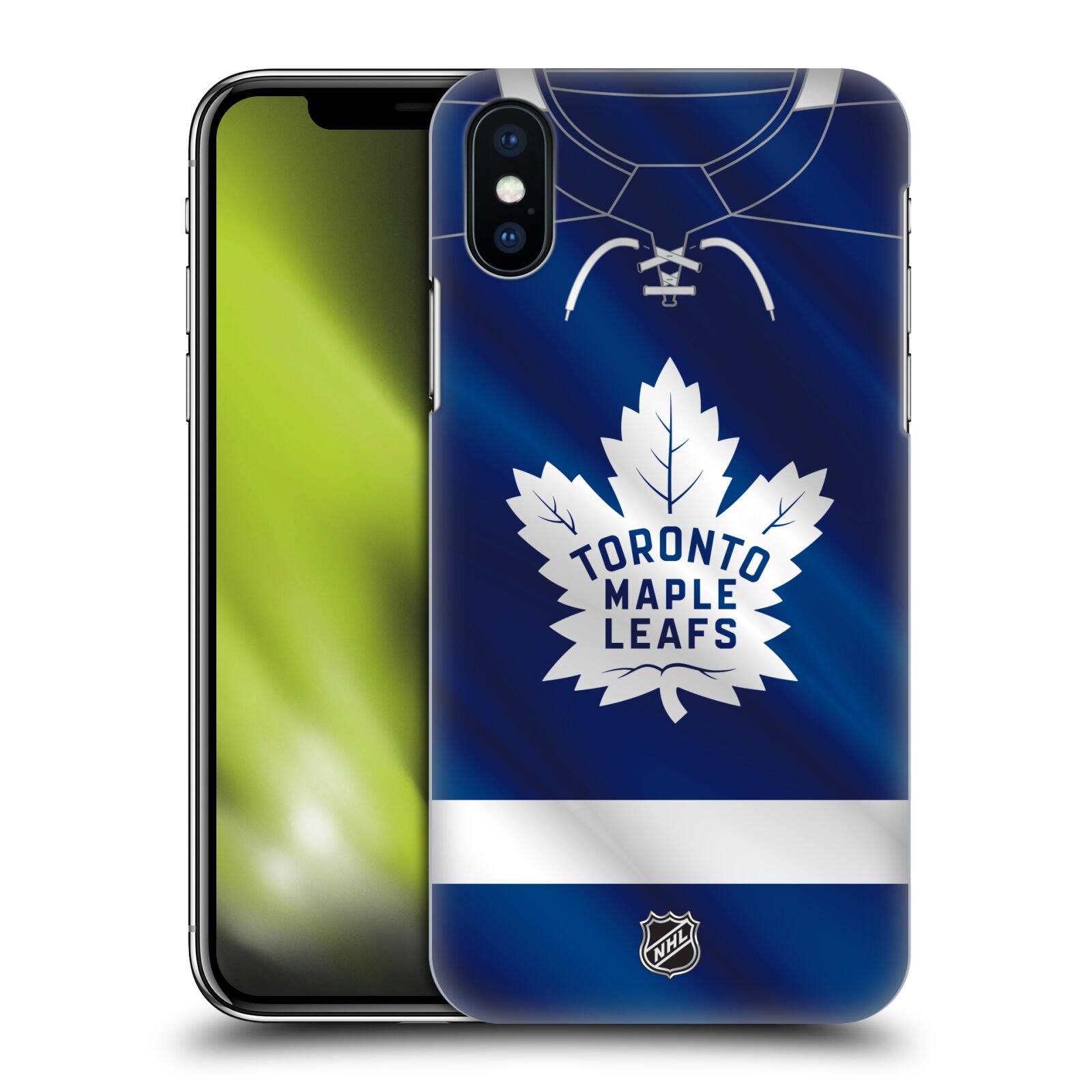 Pouzdro na mobil Apple Iphone X/XS - HEAD CASE - Hokej NHL - Toronto Maple Leafs - Znak na dresu