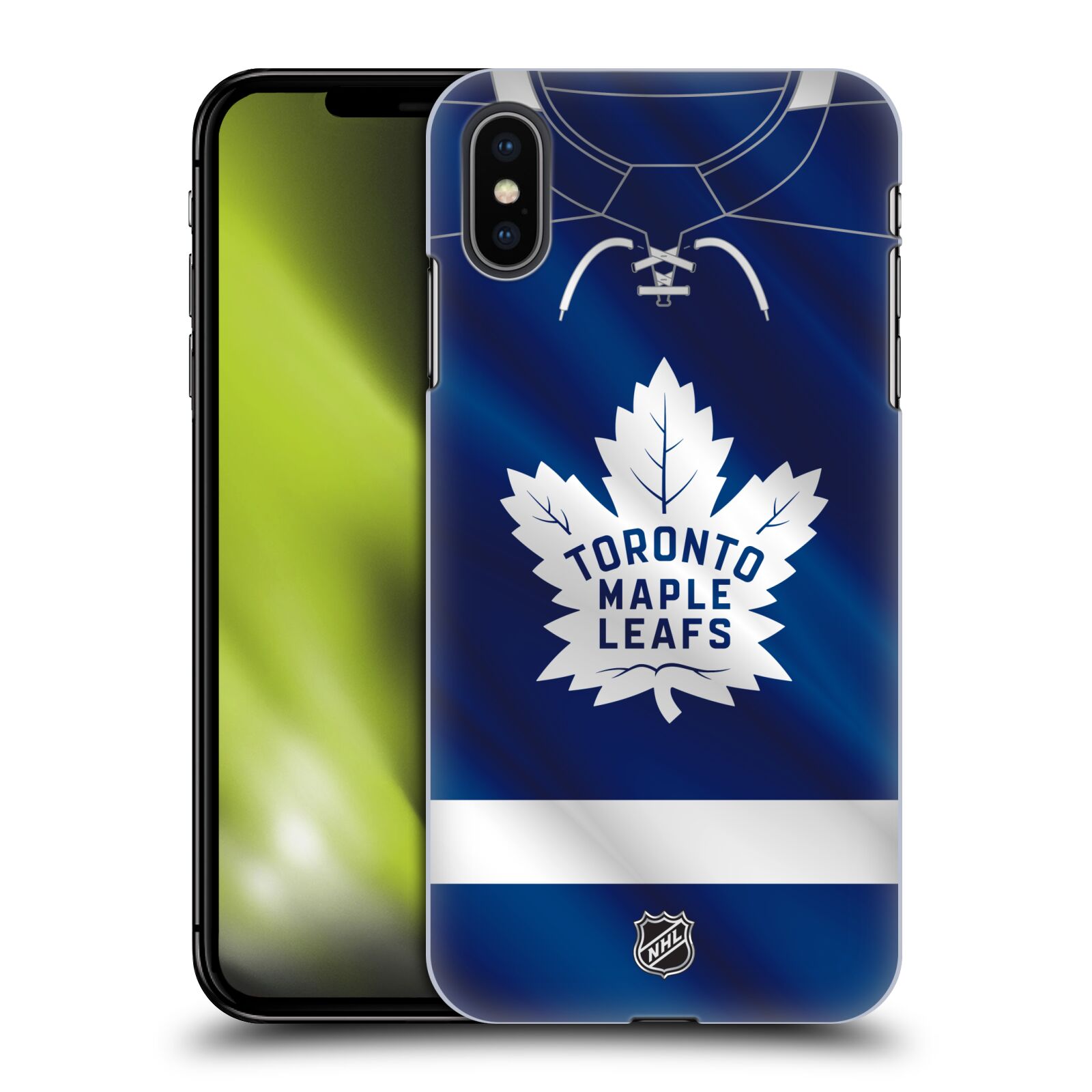 Pouzdro na mobil Apple Iphone XS MAX - HEAD CASE - Hokej NHL - Toronto Maple Leafs - Znak na dresu