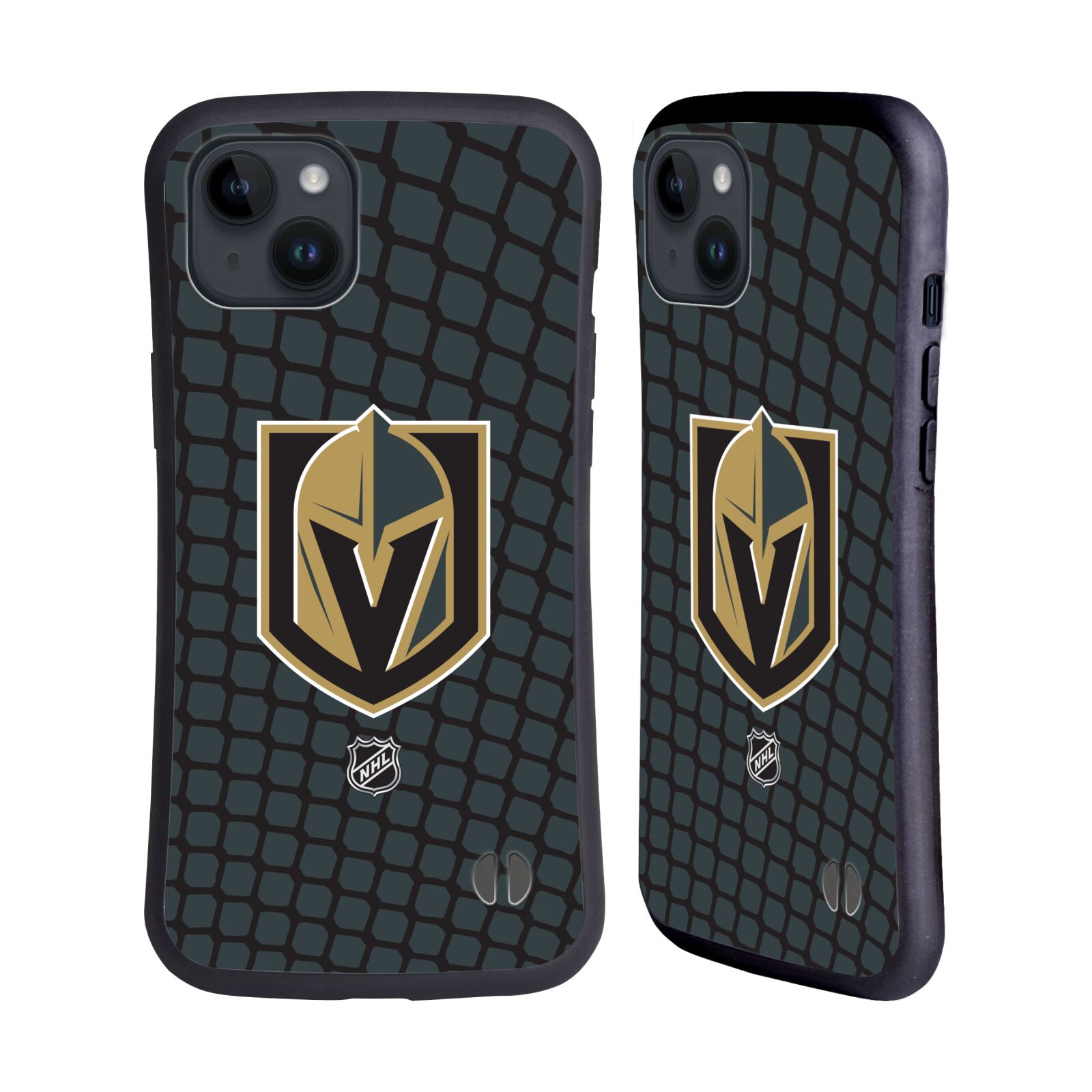 Obal na mobil Apple iPhone 15 PLUS - HEAD CASE - NHL - Branková síť Las Vegas Golden Knights