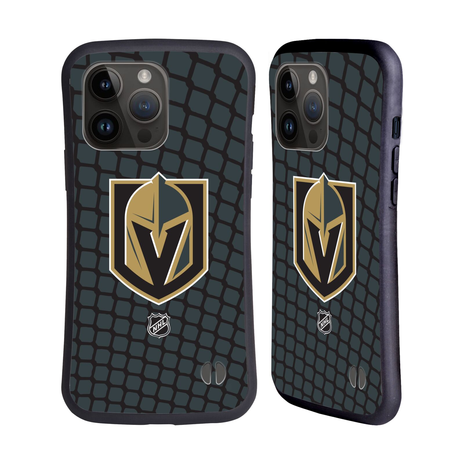 Obal na mobil Apple iPhone 15 PRO MAX - HEAD CASE - NHL - Branková síť Las Vegas Golden Knights