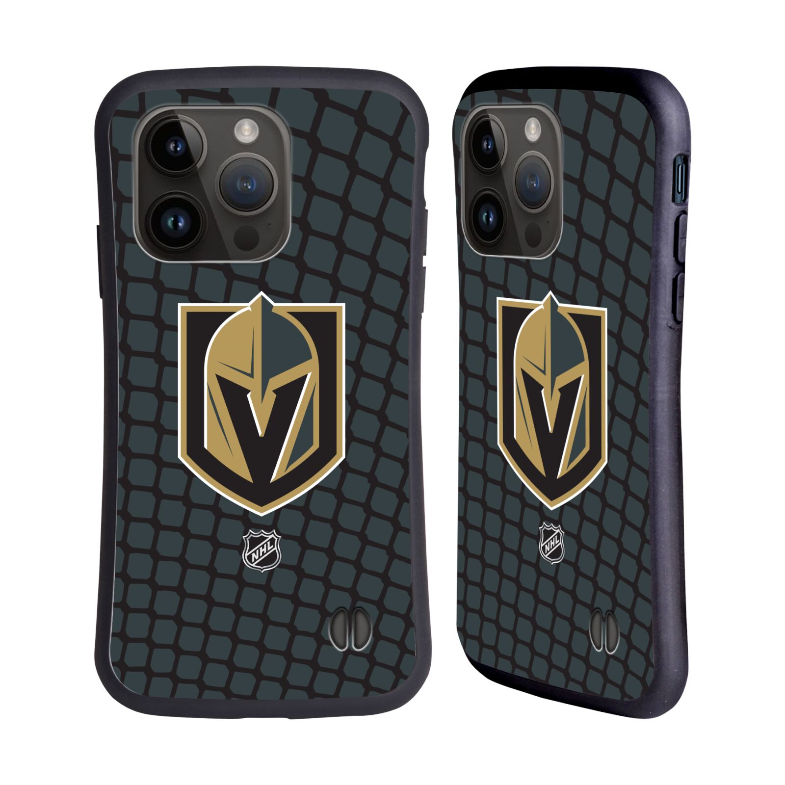 Obal na mobil Apple iPhone 15 PRO - HEAD CASE - NHL - Branková síť Las Vegas Golden Knights