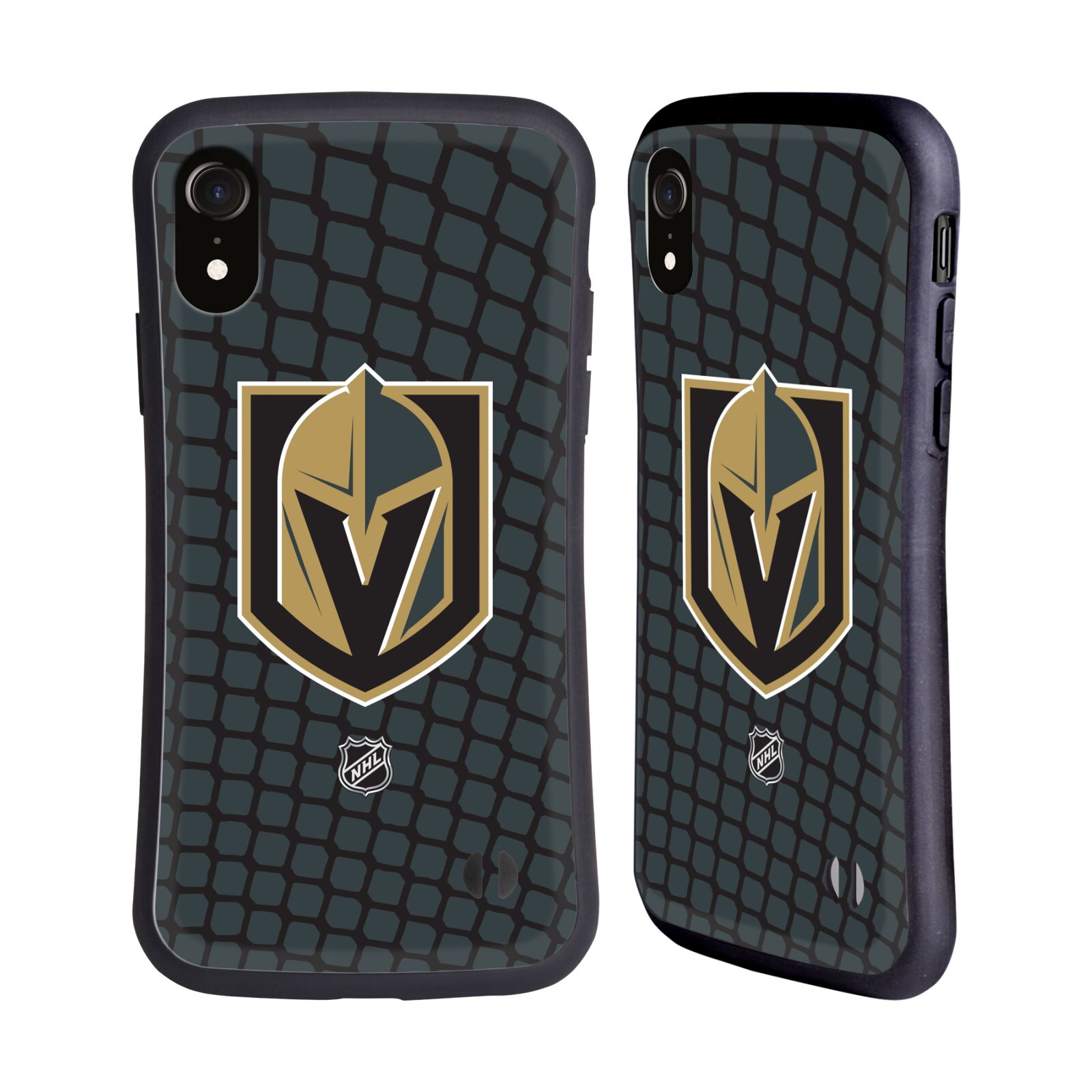 Obal na mobil Apple iPhone XR - HEAD CASE - NHL - Branková síť Las Vegas Golden Knights