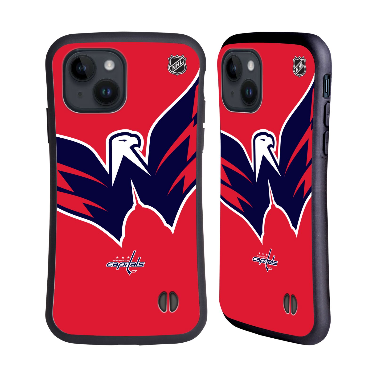Obal na mobil Apple iPhone 15 - HEAD CASE - NHL - Velký znak dres Washington Capitals