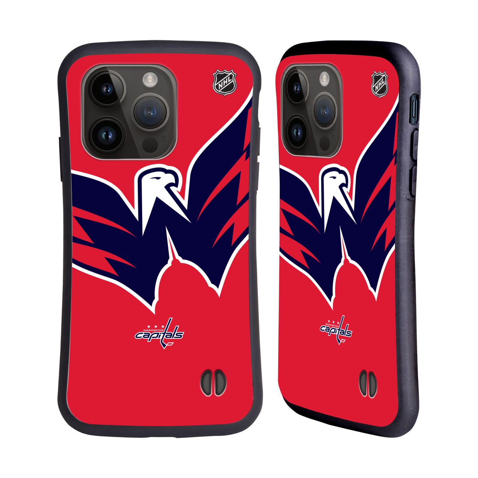 Obal na mobil Apple iPhone 15 PRO - HEAD CASE - NHL - Velký znak dres Washington Capitals