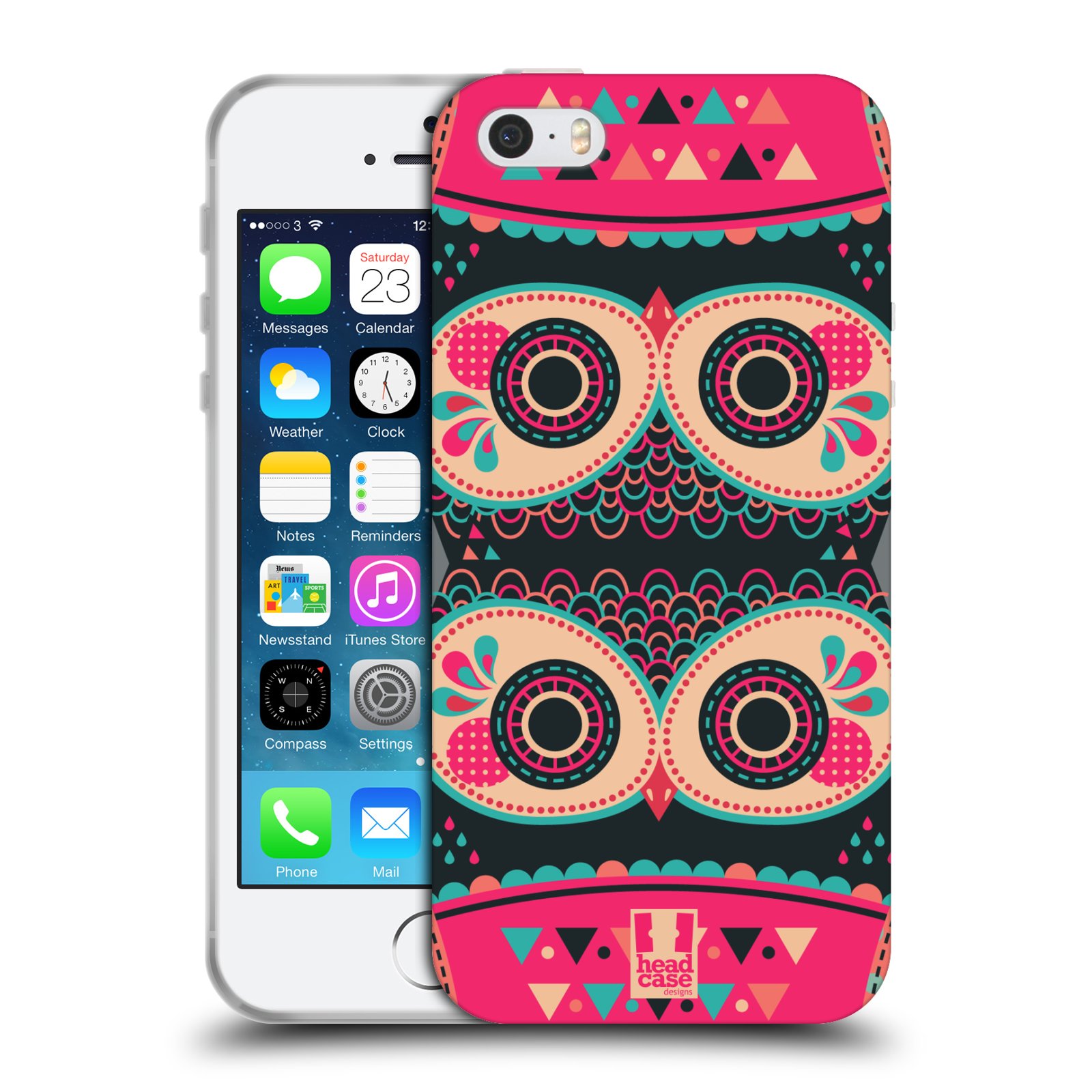 HEAD CASE silikonový obal na mobil Apple Iphone 5/5S vzor Stmívání sovička FANCY růžová