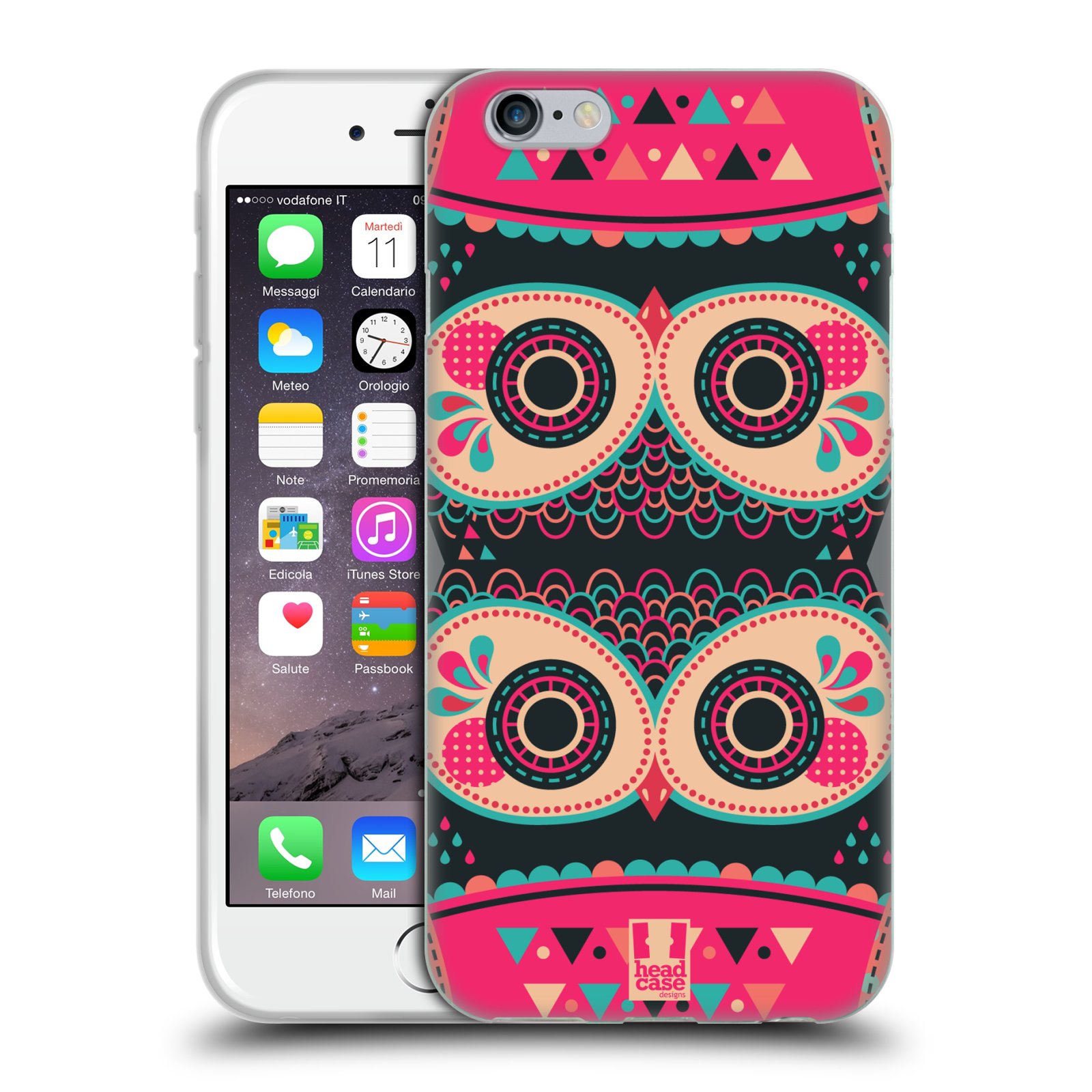 HEAD CASE silikonový obal na mobil Apple Iphone 6/6S vzor Stmívání sovička FANCY růžová