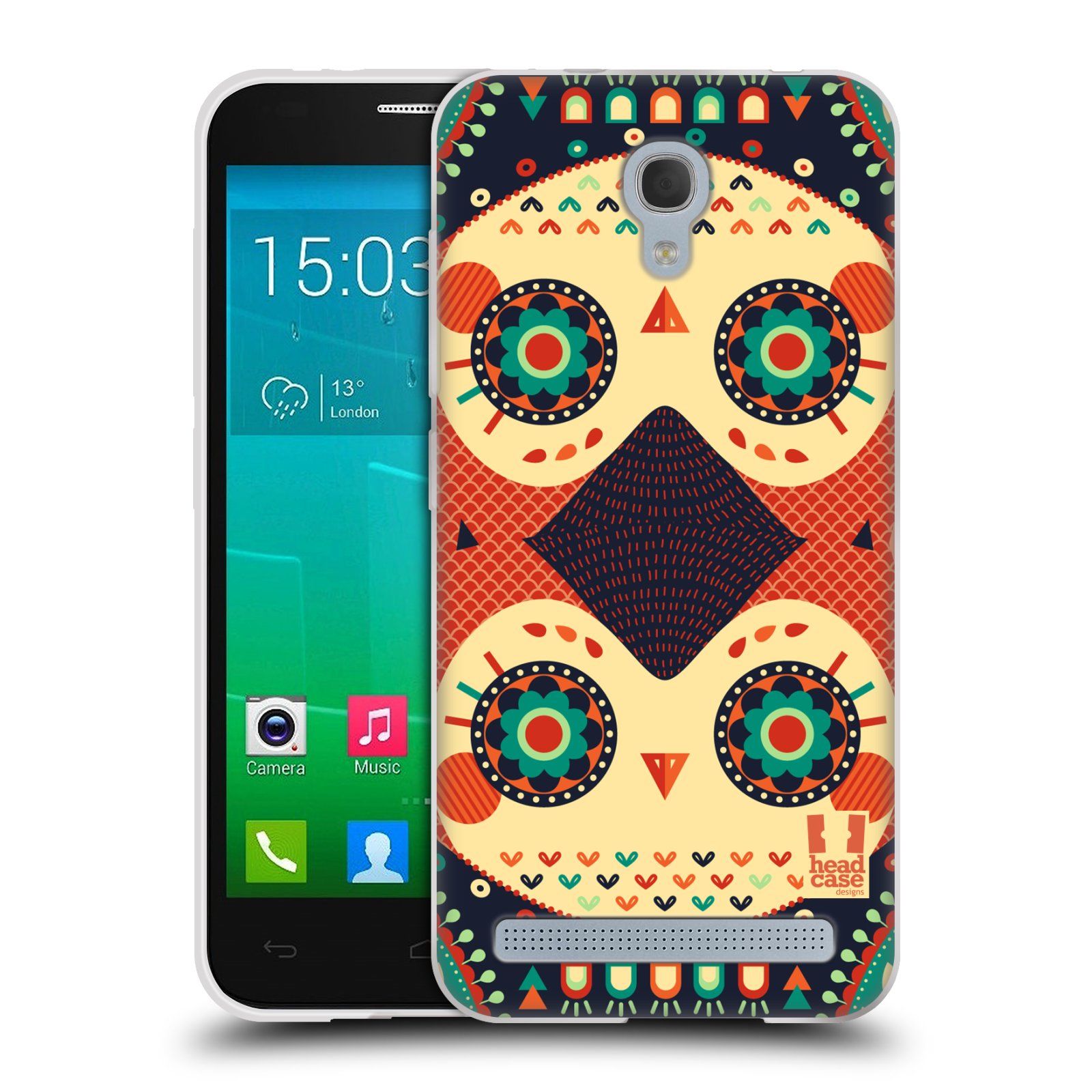 HEAD CASE silikonový obal na mobil Alcatel Idol 2 MINI S 6036Y vzor Stmívání sovička oranžová iluze