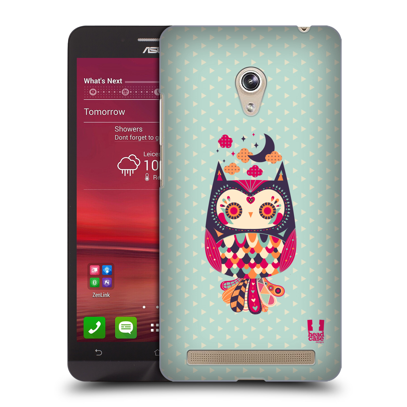 HEAD CASE plastový obal na mobil Asus Zenfone 6 vzor Stmívání sovička růžová a fialová