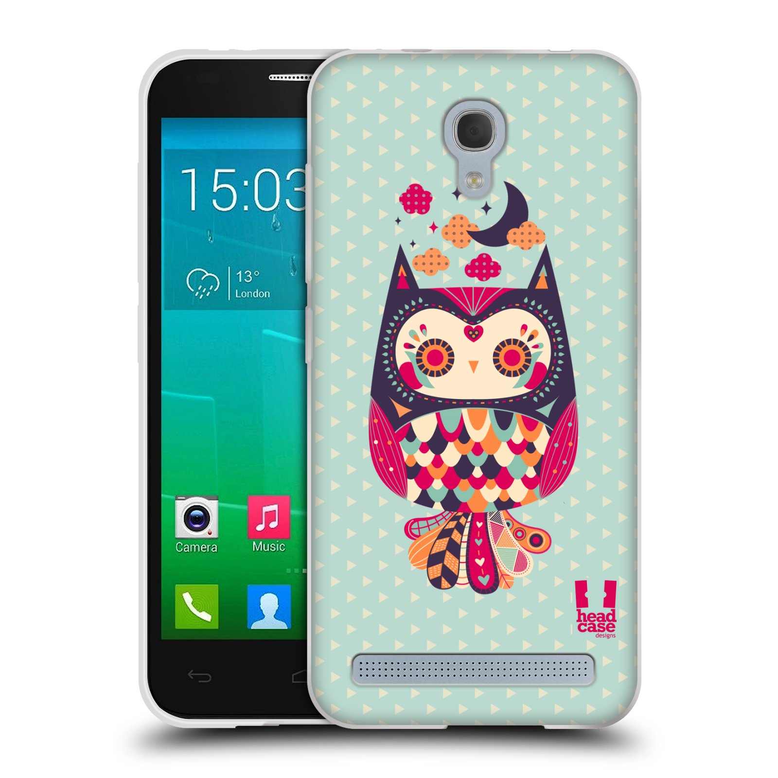 HEAD CASE silikonový obal na mobil Alcatel Idol 2 MINI S 6036Y vzor Stmívání sovička růžová a fialová