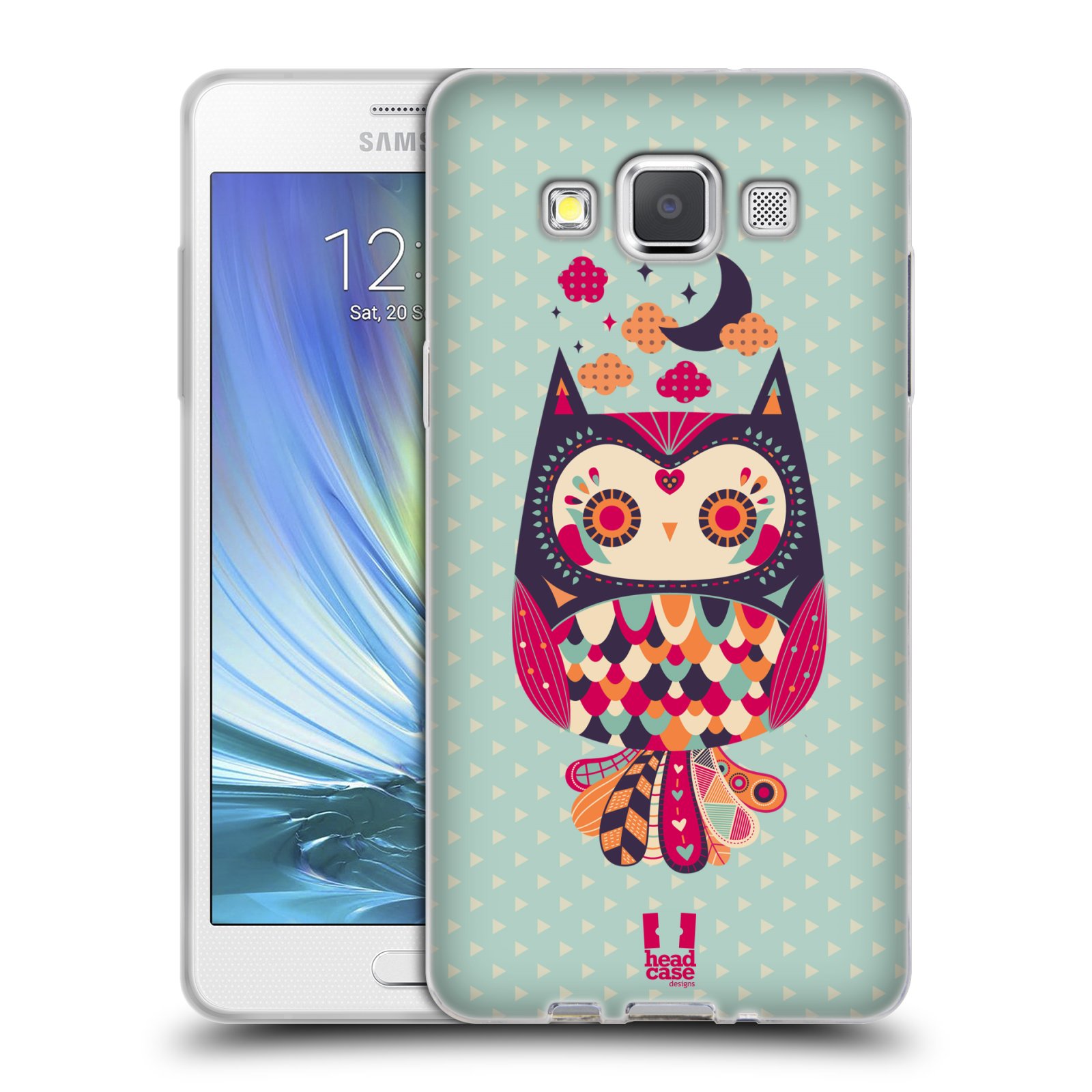 HEAD CASE silikonový obal na mobil Samsung Galaxy A5 vzor Stmívání sovička růžová a fialová