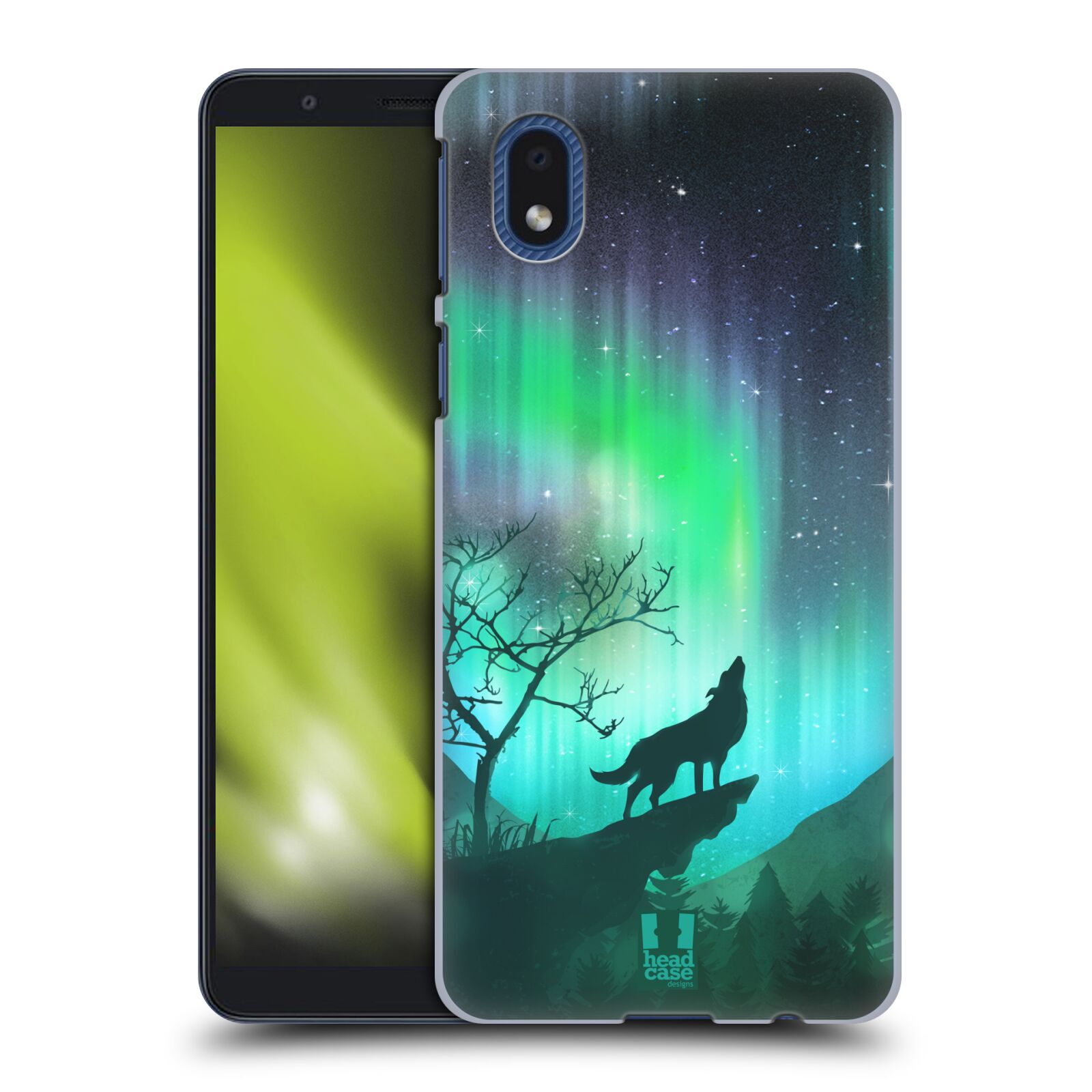 Zadní obal pro mobil Samsung Galaxy A01 CORE - HEAD CASE - Polární záře vlk