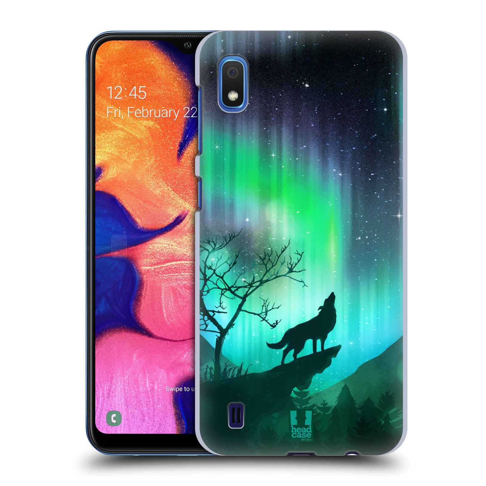 Zadní obal pro mobil Samsung Galaxy A10 - HEAD CASE - Polární záře vlk