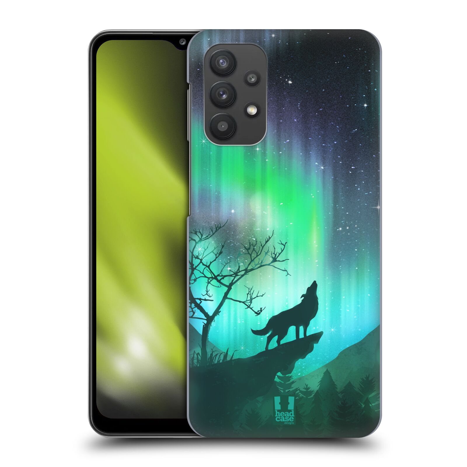 Zadní obal pro mobil Samsung Galaxy A32 5G - HEAD CASE - Polární záře vlk