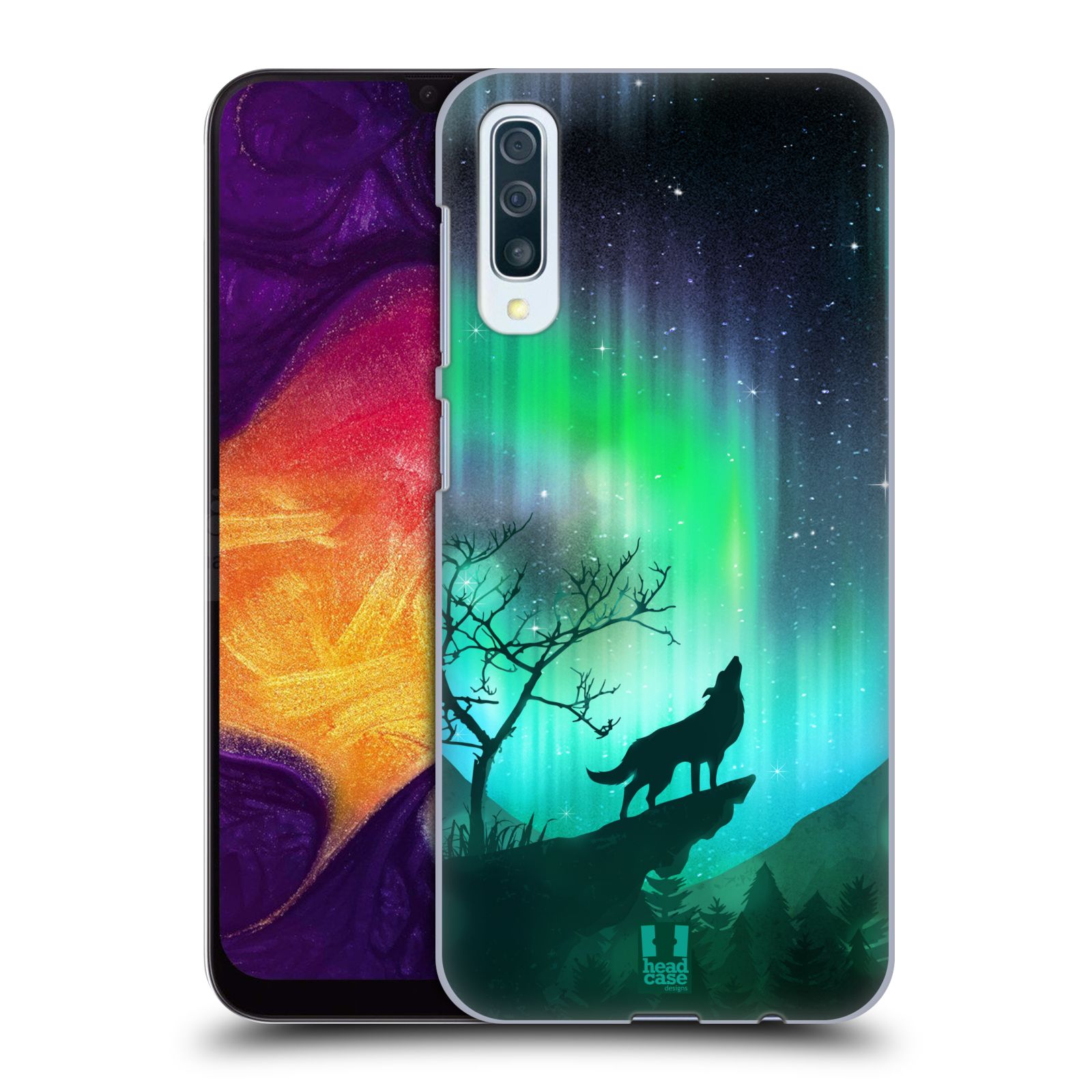 Zadní obal pro mobil Samsung Galaxy A50 / A30s - HEAD CASE - Polární záře vlk