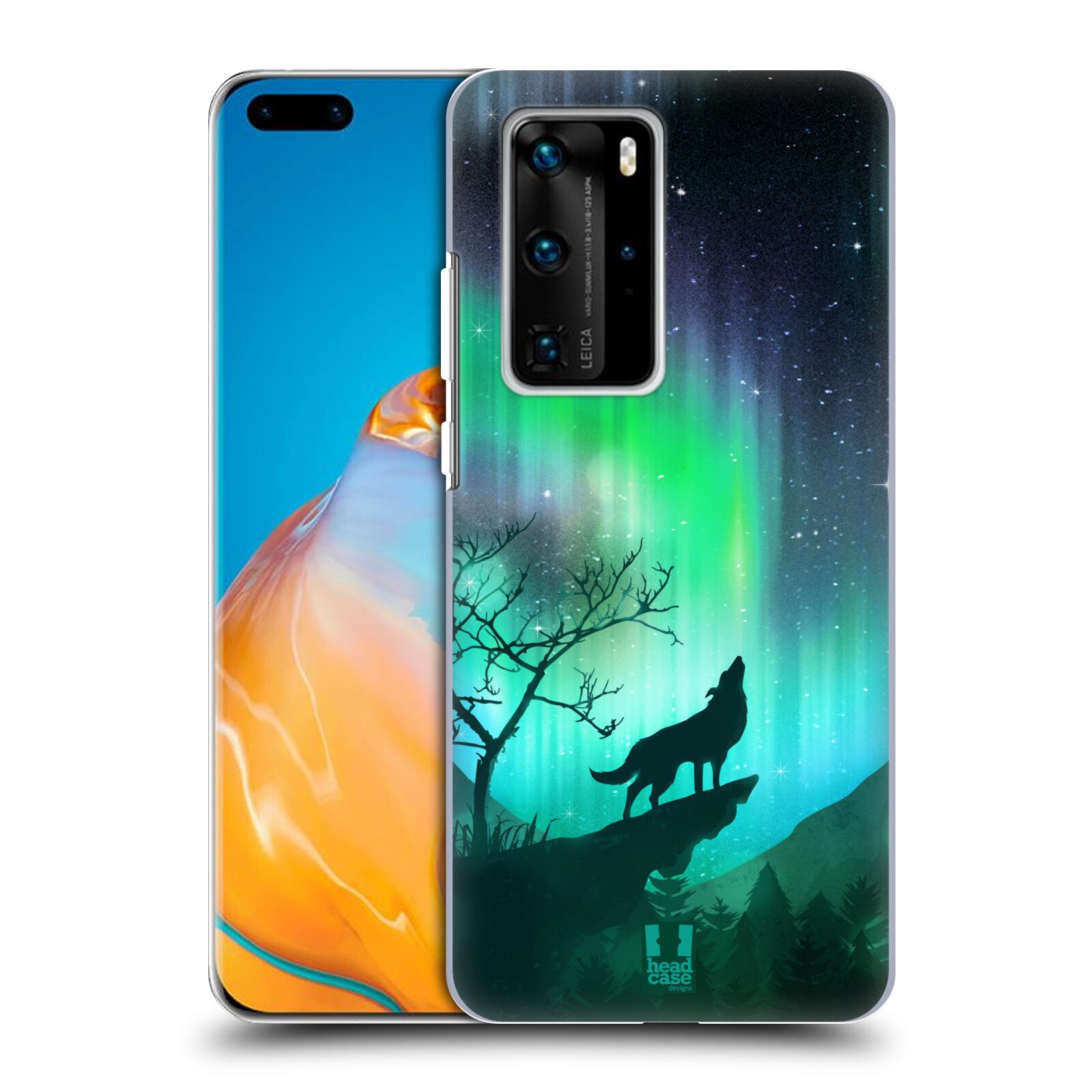 Zadní obal pro mobil Huawei P40 PRO / P40 PRO PLUS - HEAD CASE - Polární záře vlk
