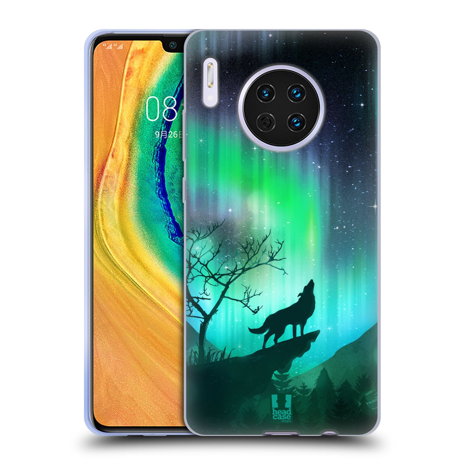 Zadní obal pro mobil Huawei Mate 30 - HEAD CASE - Polární záře vlk