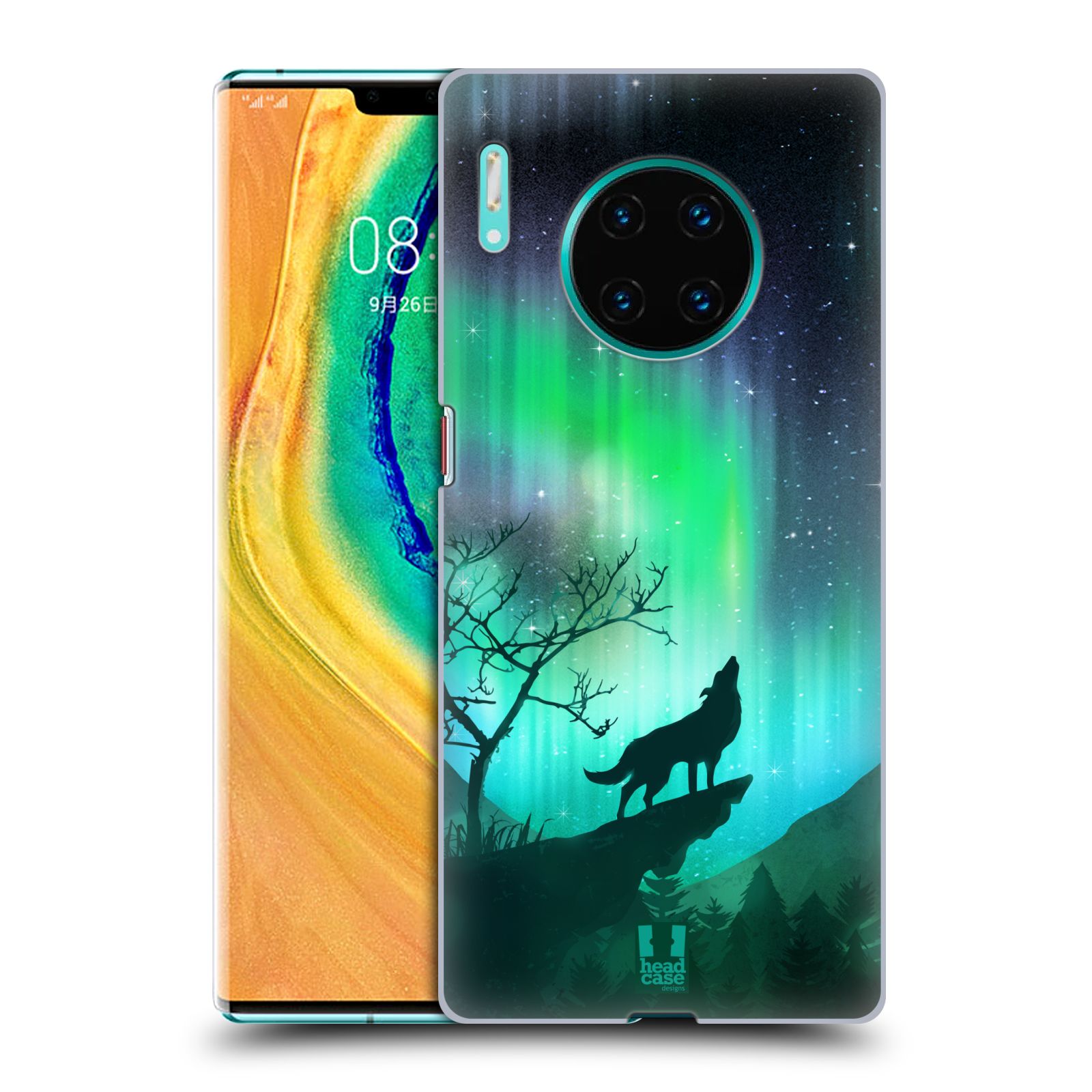 Zadní obal pro mobil Huawei Mate 30 PRO - HEAD CASE - Polární záře vlk
