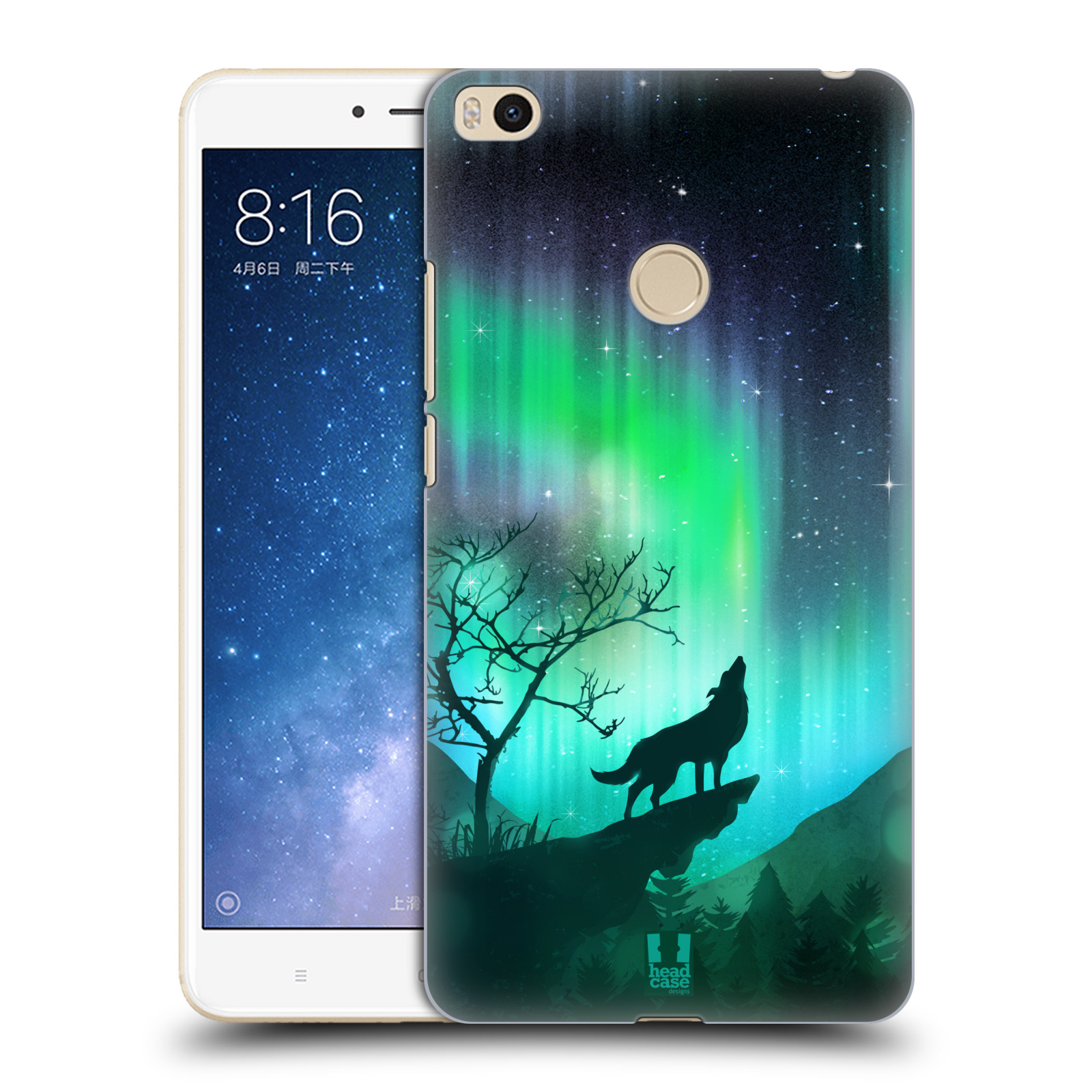 Zadní obal pro mobil Xiaomi Mi Max 2 - HEAD CASE - Polární záře vlk
