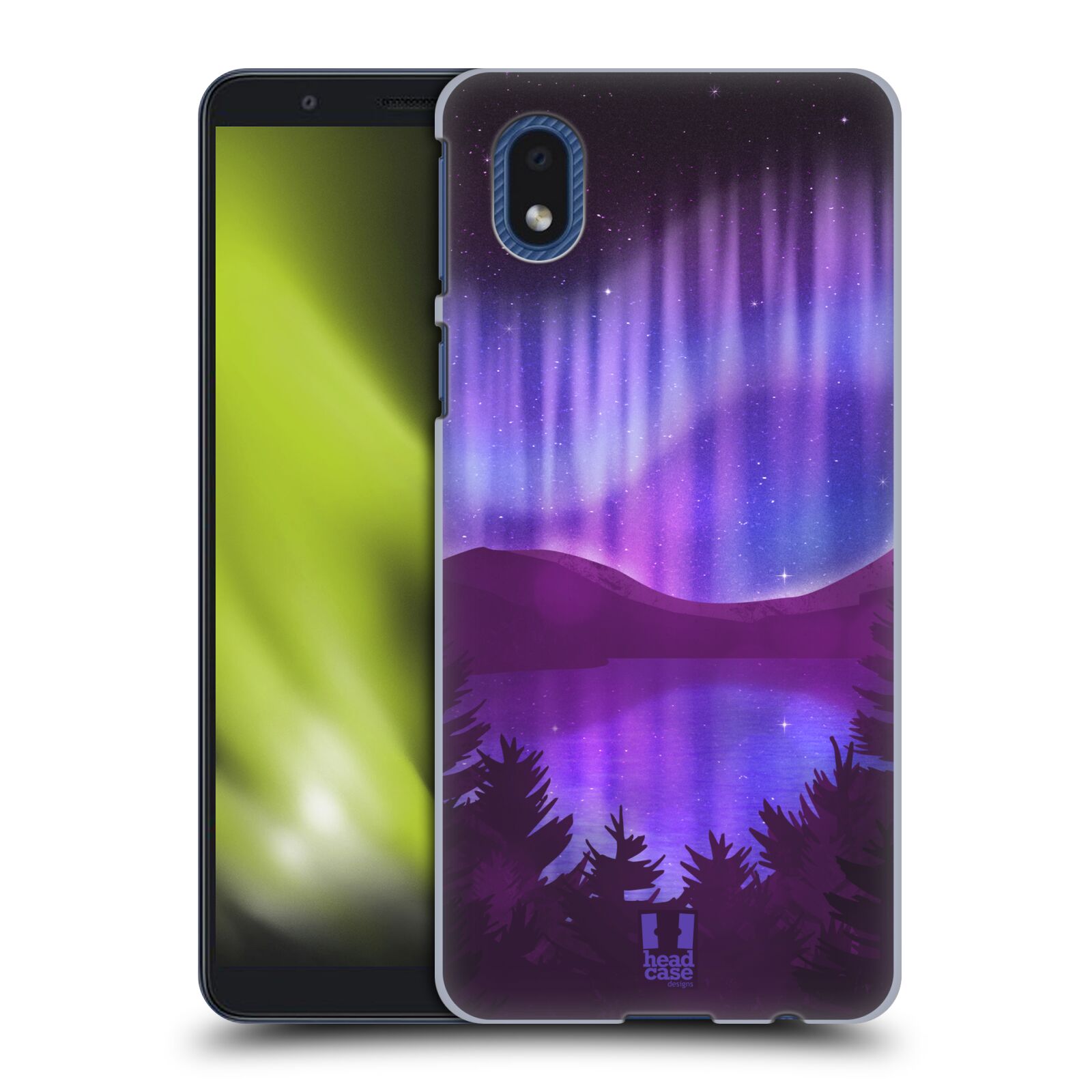 Zadní obal pro mobil Samsung Galaxy A01 CORE - HEAD CASE - Polární záře jezero, hory, les