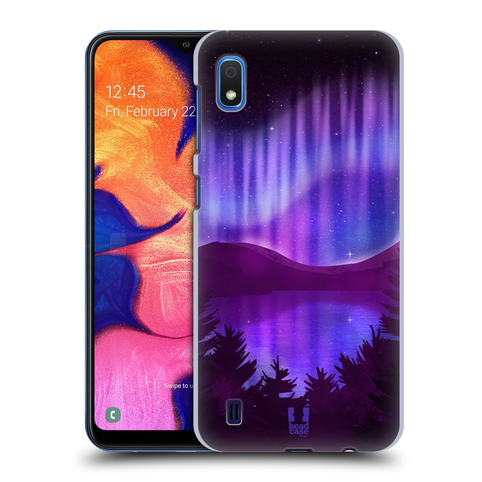 Zadní obal pro mobil Samsung Galaxy A10 - HEAD CASE - Polární záře jezero, hory, les