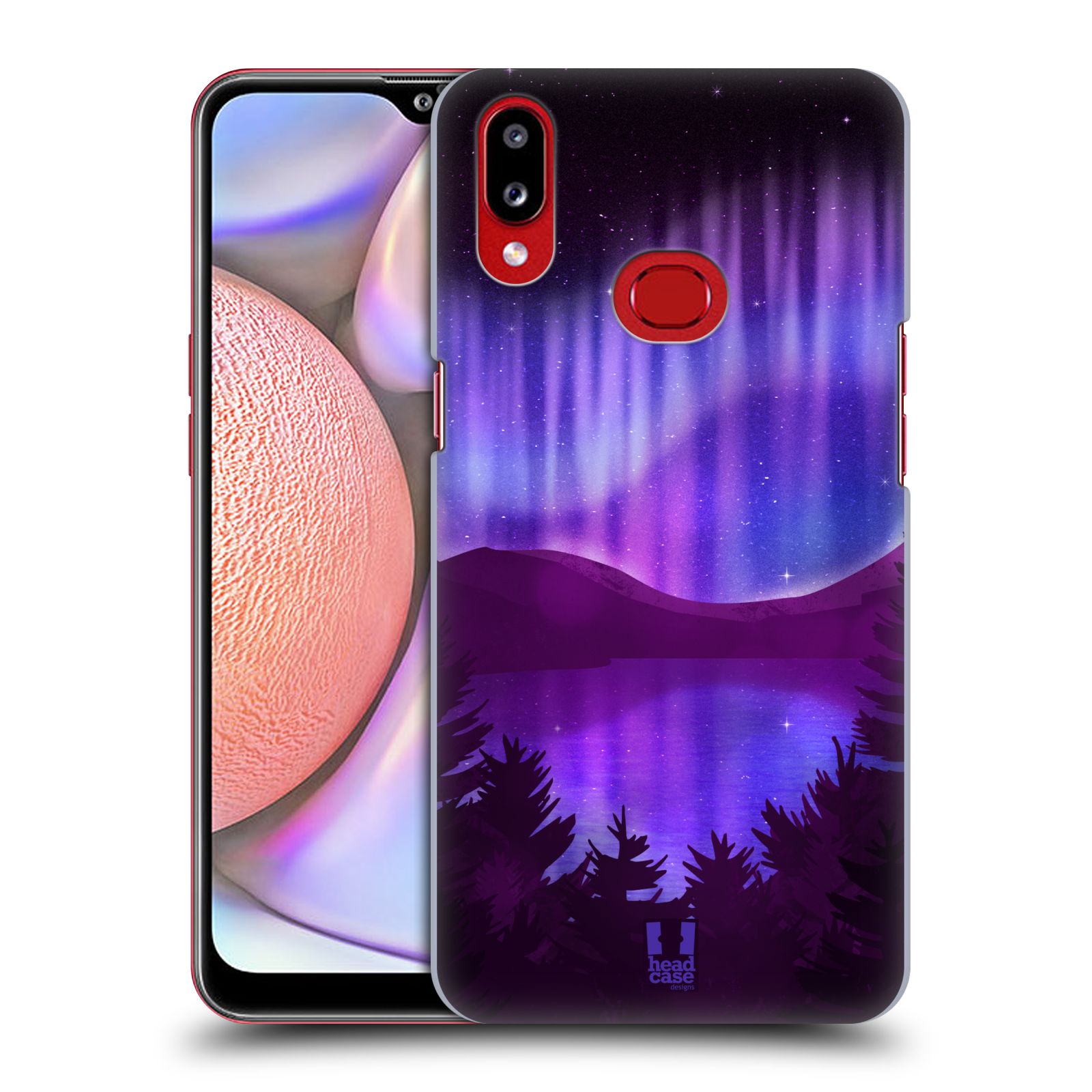Zadní obal pro mobil Samsung Galaxy A10s - HEAD CASE - Polární záře jezero, hory, les