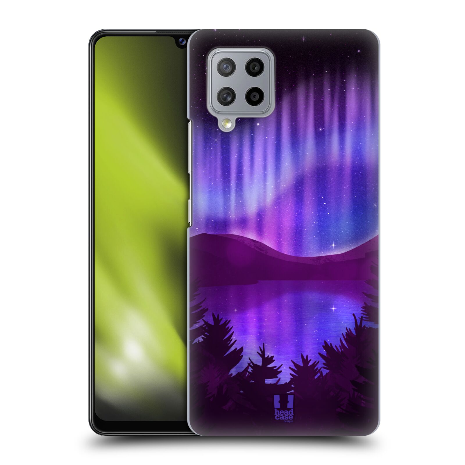 Zadní obal pro mobil Samsung Galaxy A42 5G - HEAD CASE - Polární záře jezero, hory, les