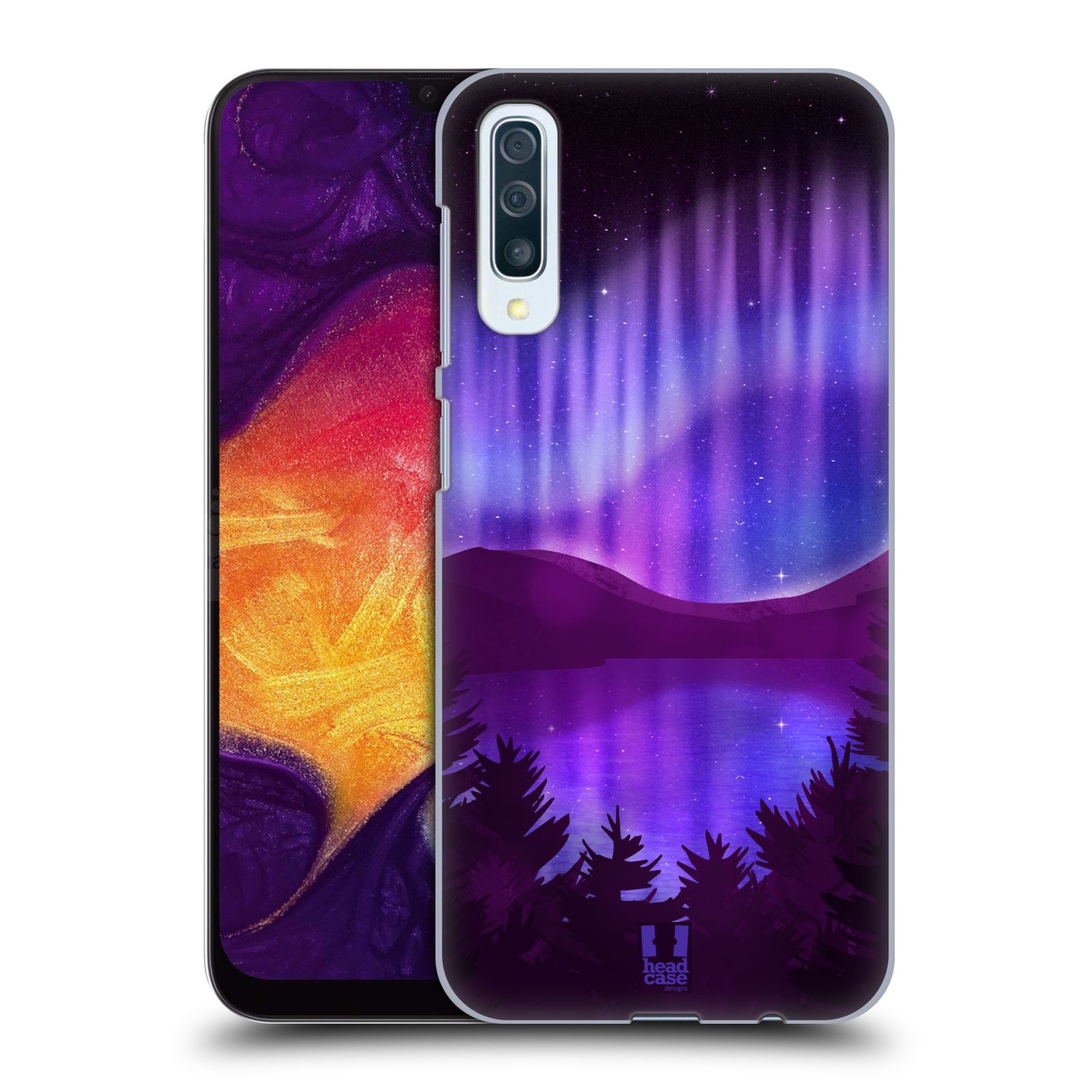 Zadní obal pro mobil Samsung Galaxy A50 / A30s - HEAD CASE - Polární záře jezero, hory, les