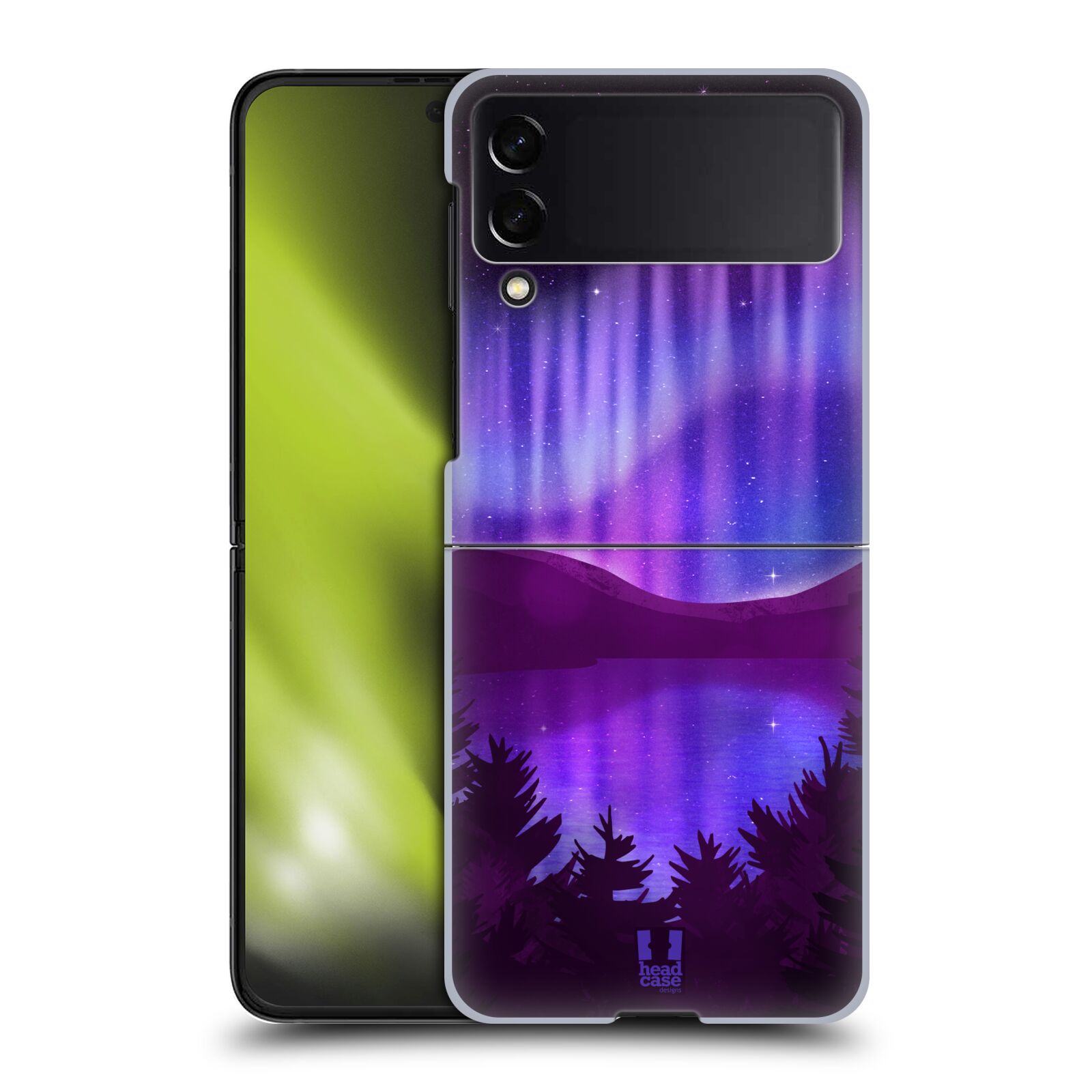Zadní obal pro mobil Samsung Galaxy Z Flip 4 - HEAD CASE - Polární záře jezero, hory, les