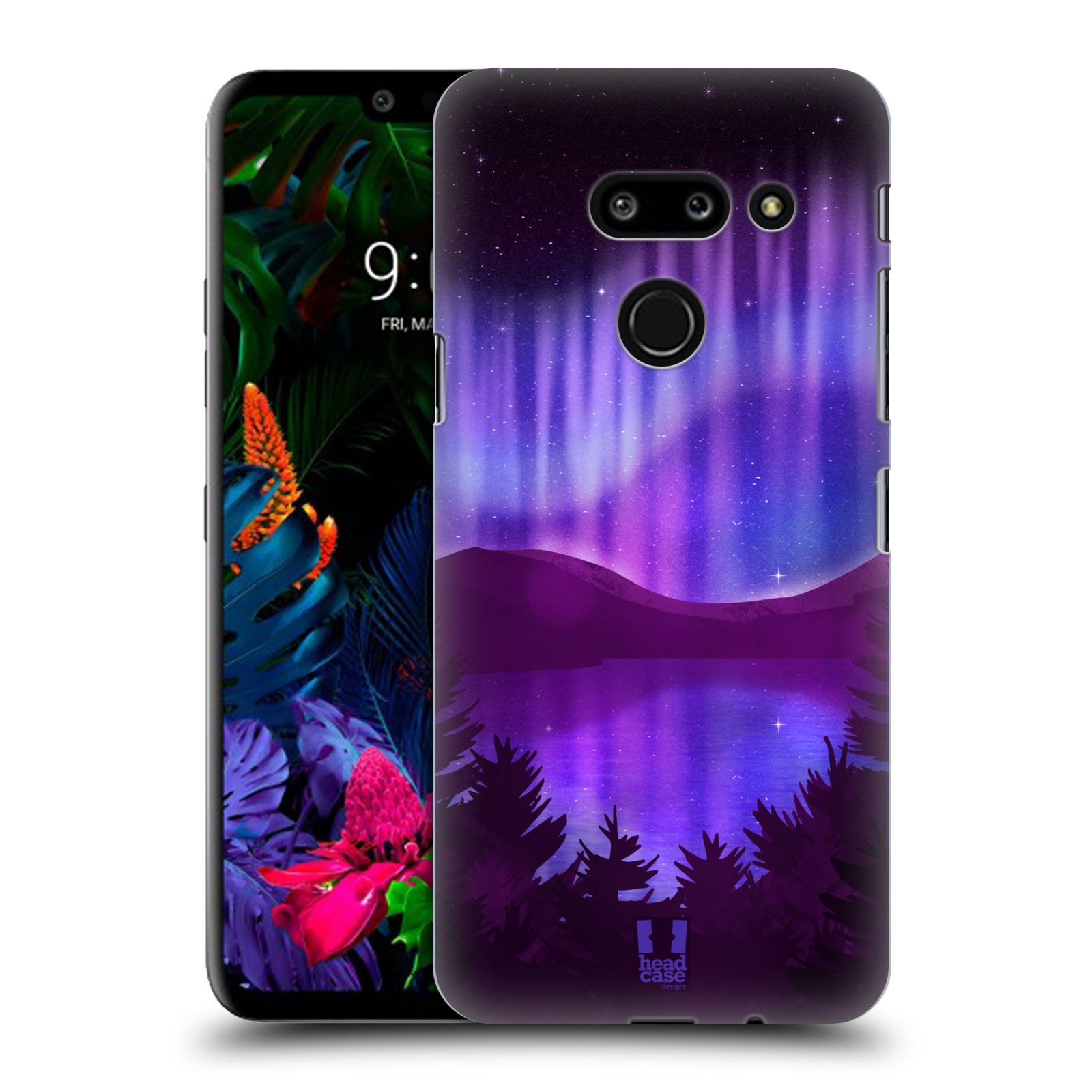 Zadní obal pro mobil LG G8 ThinQ - HEAD CASE - Polární záře jezero, hory, les
