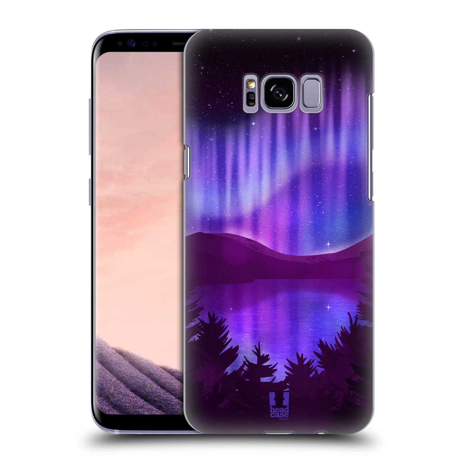 Zadní obal pro mobil Samsung Galaxy S8 PLUS - HEAD CASE - Polární záře jezero, hory, les