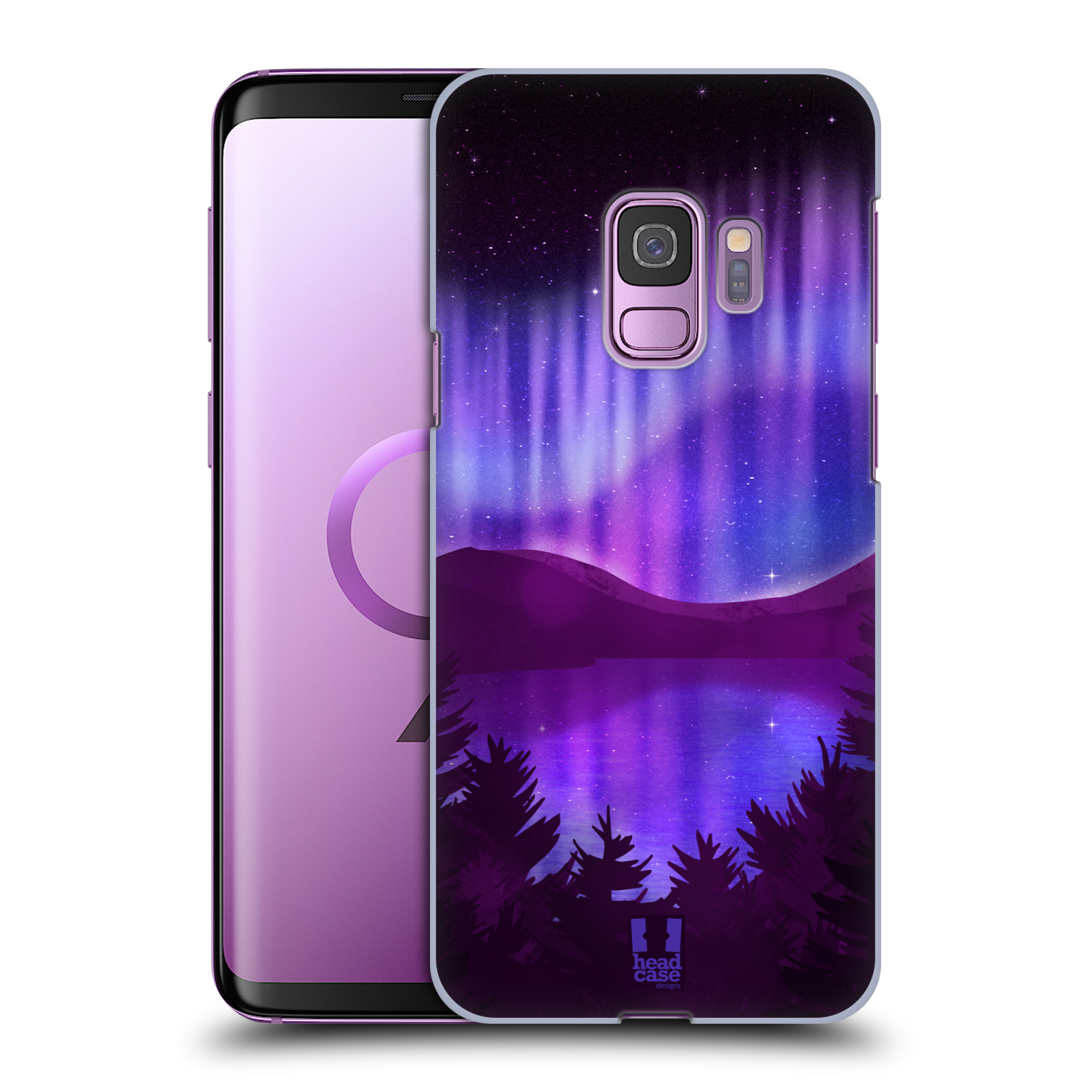 Zadní obal pro mobil Samsung Galaxy S9 - HEAD CASE - Polární záře jezero, hory, les
